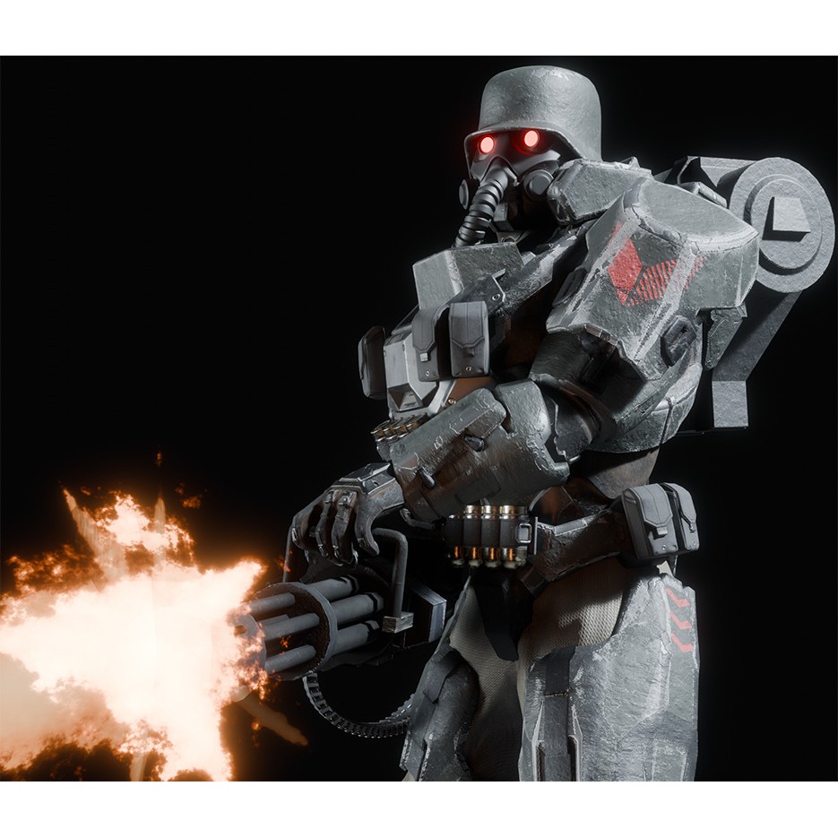 Juggernaut Soldier 3D Model – Heavily Armored Character, Game-Ready FBX - View 15