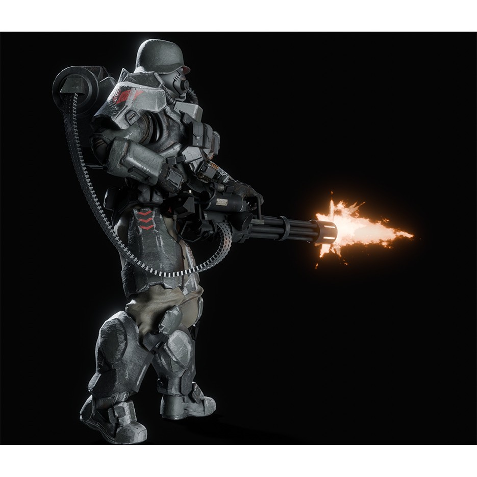 Juggernaut Soldier 3D Model – Heavily Armored Character, Game-Ready FBX - View 17