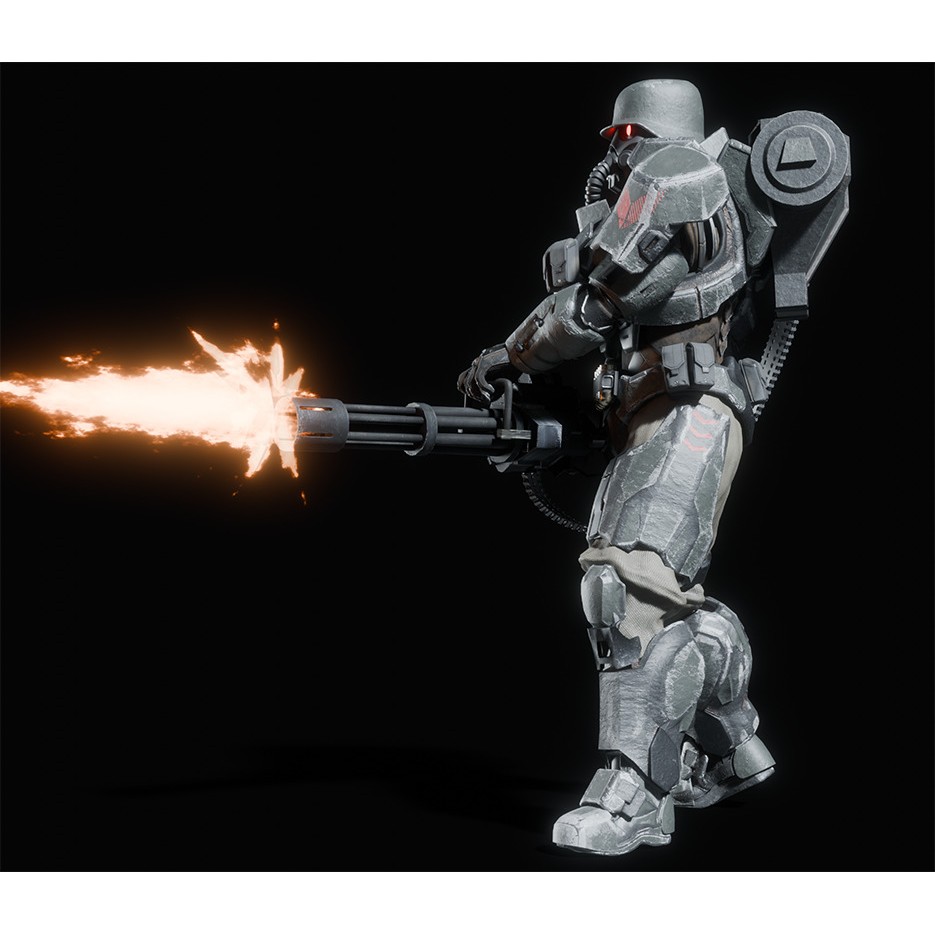 Juggernaut Soldier 3D Model – Heavily Armored Character, Game-Ready FBX - View 19