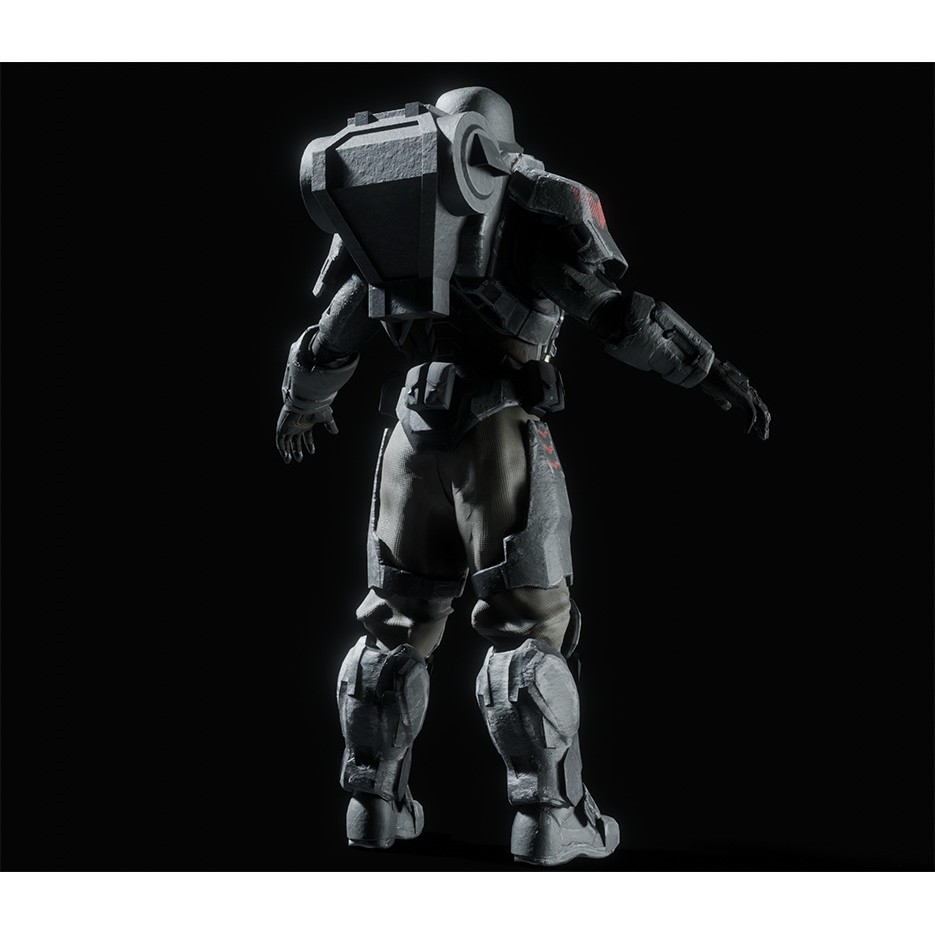 Juggernaut Soldier 3D Model – Heavily Armored Character, Game-Ready FBX - View 21
