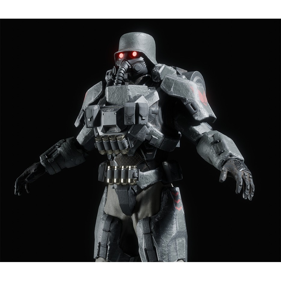Juggernaut Soldier 3D Model – Heavily Armored Character, Game-Ready FBX - View 5