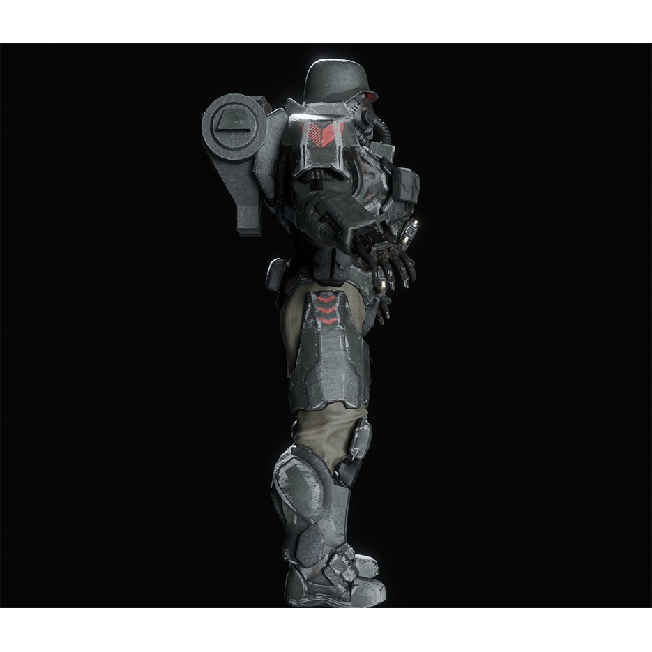 Juggernaut Soldier 3D Model – Heavily Armored Character, Game-Ready FBX - View 6