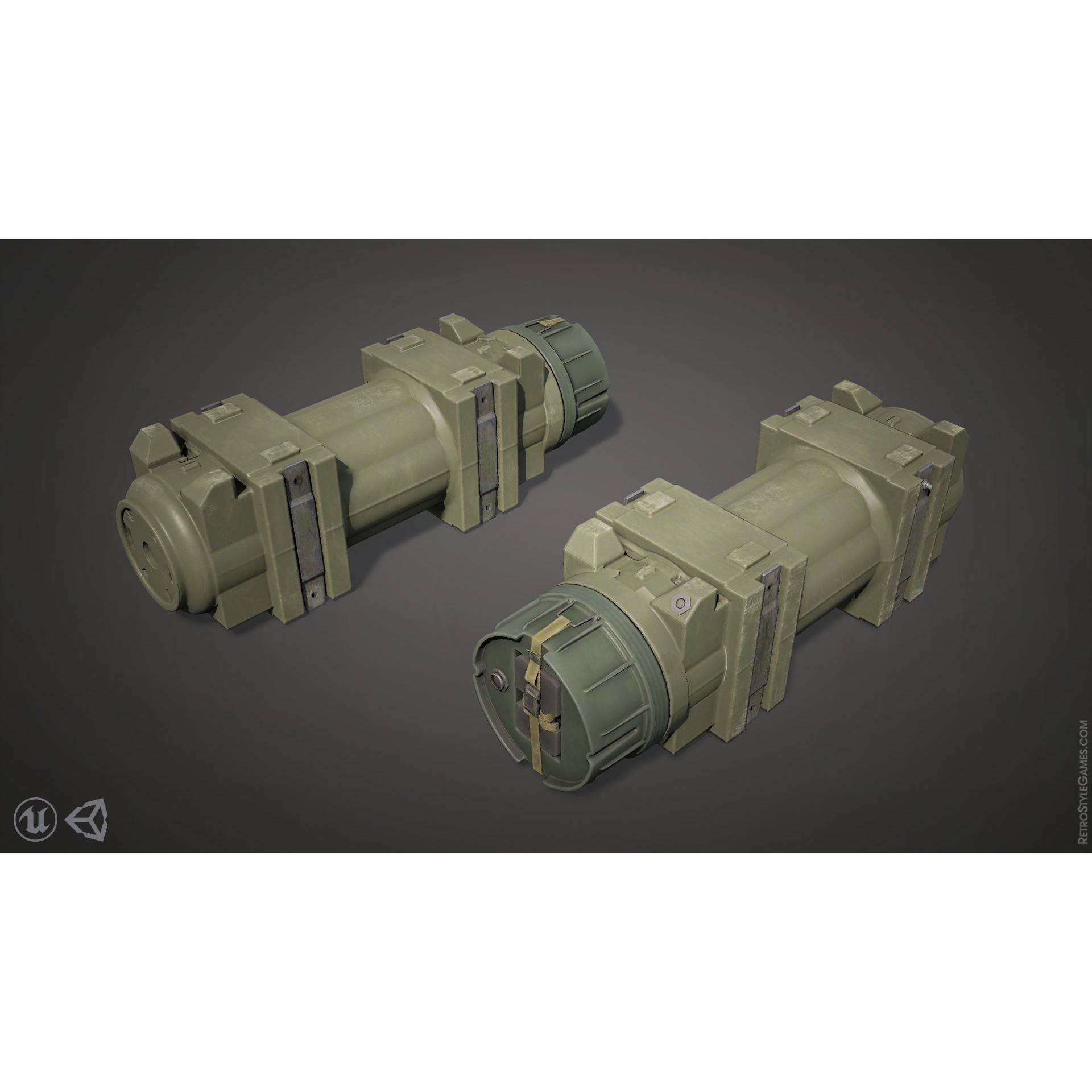 Defense Line 3D Model – Low Poly Military Asset Pack, FBX - View 14