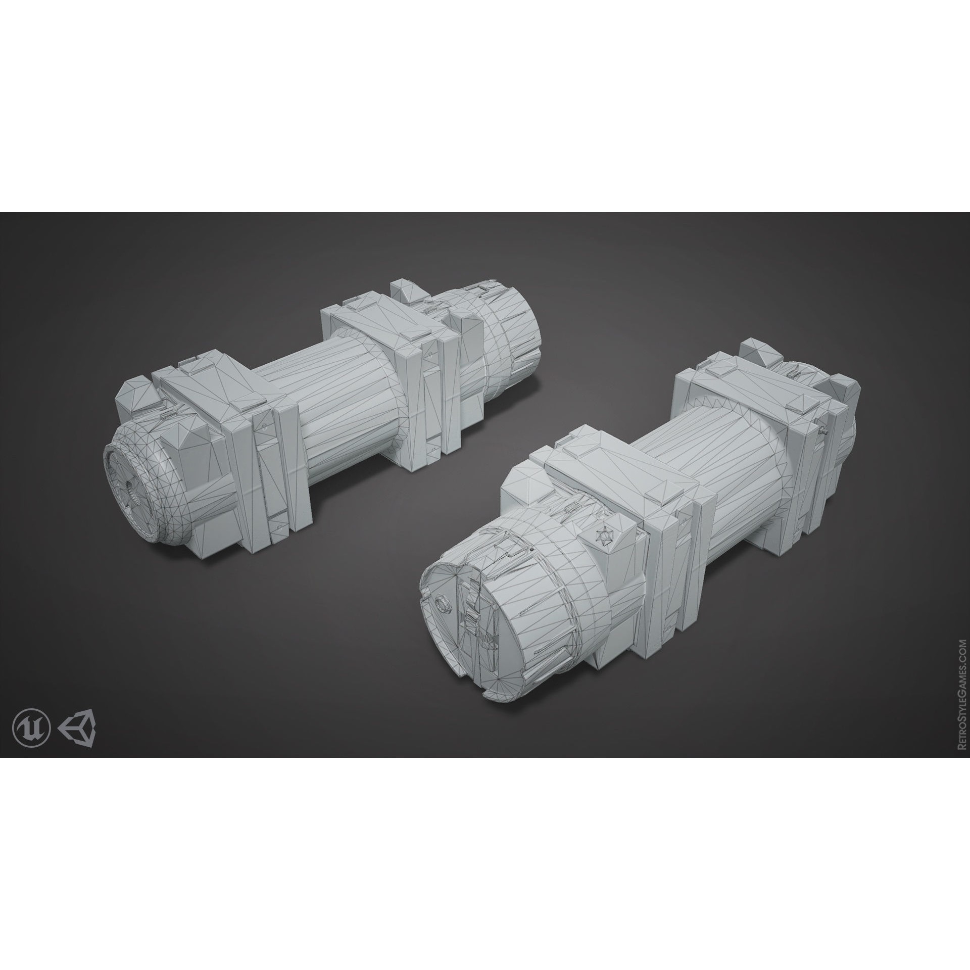 Defense Line 3D Model – Low Poly Military Asset Pack, FBX - View 15