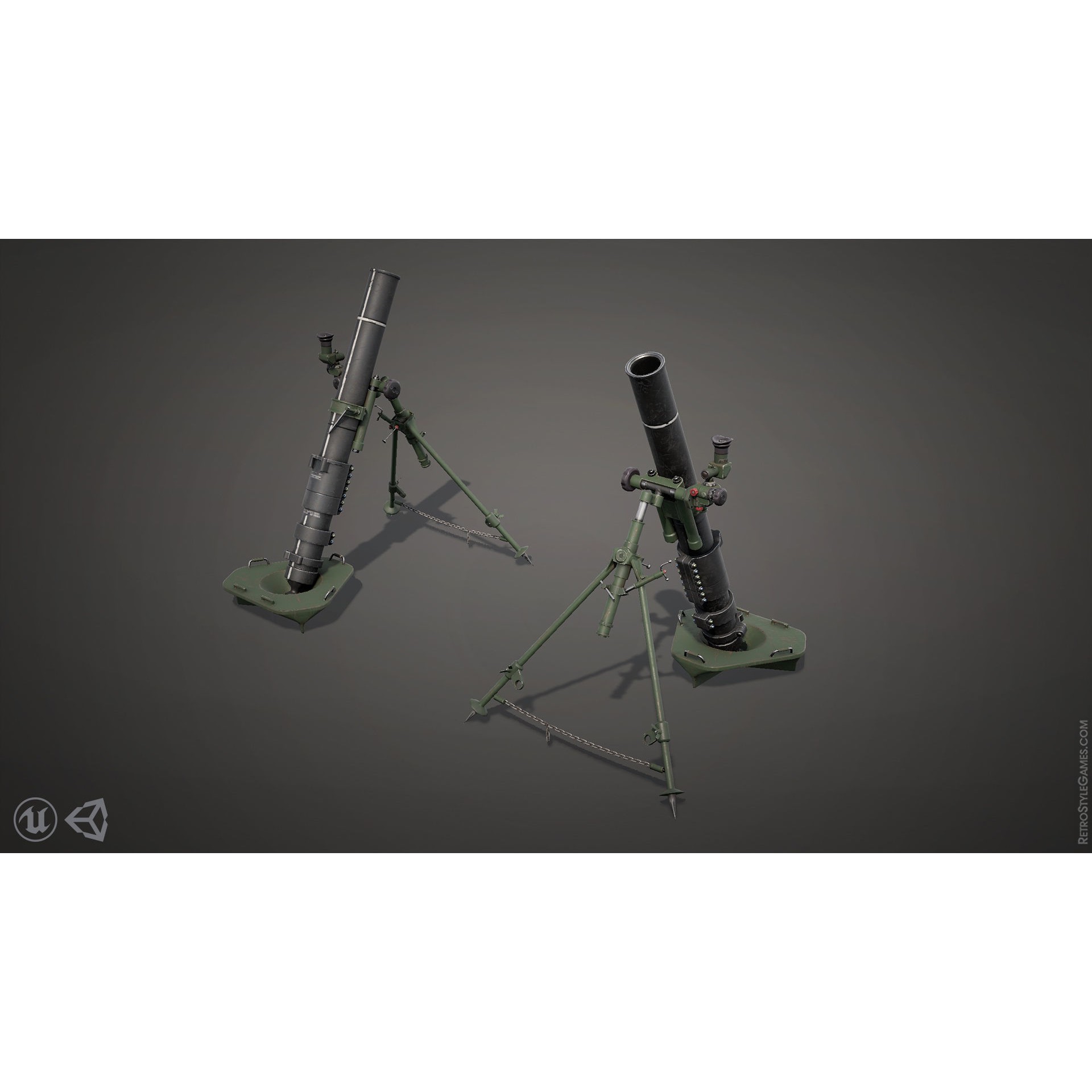 Defense Line 3D Model – Low Poly Military Asset Pack, FBX - View 16