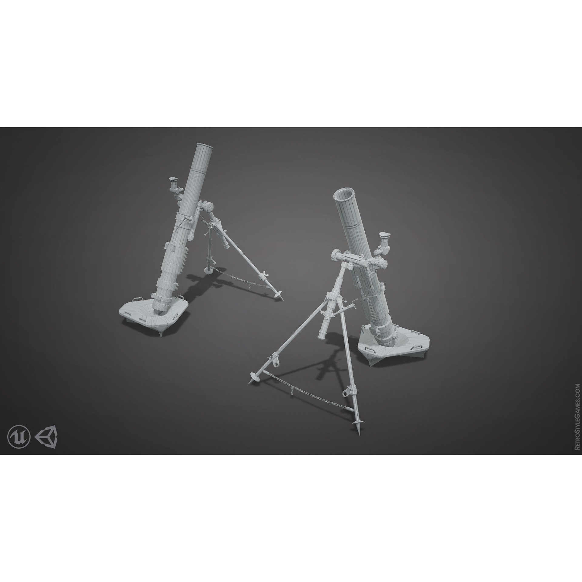 Defense Line 3D Model – Low Poly Military Asset Pack, FBX - View 17