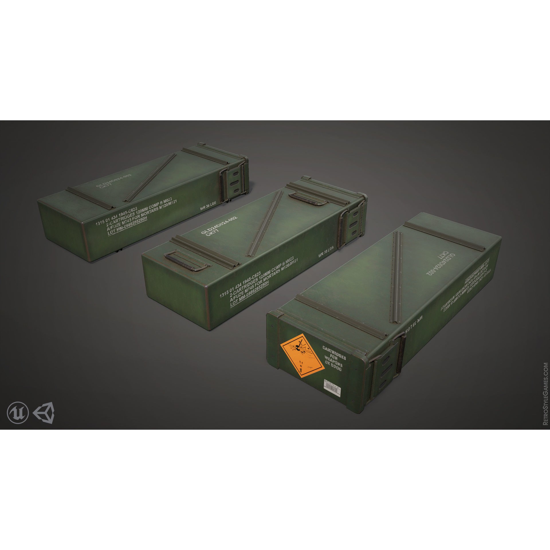 Defense Line 3D Model – Low Poly Military Asset Pack, FBX - View 20