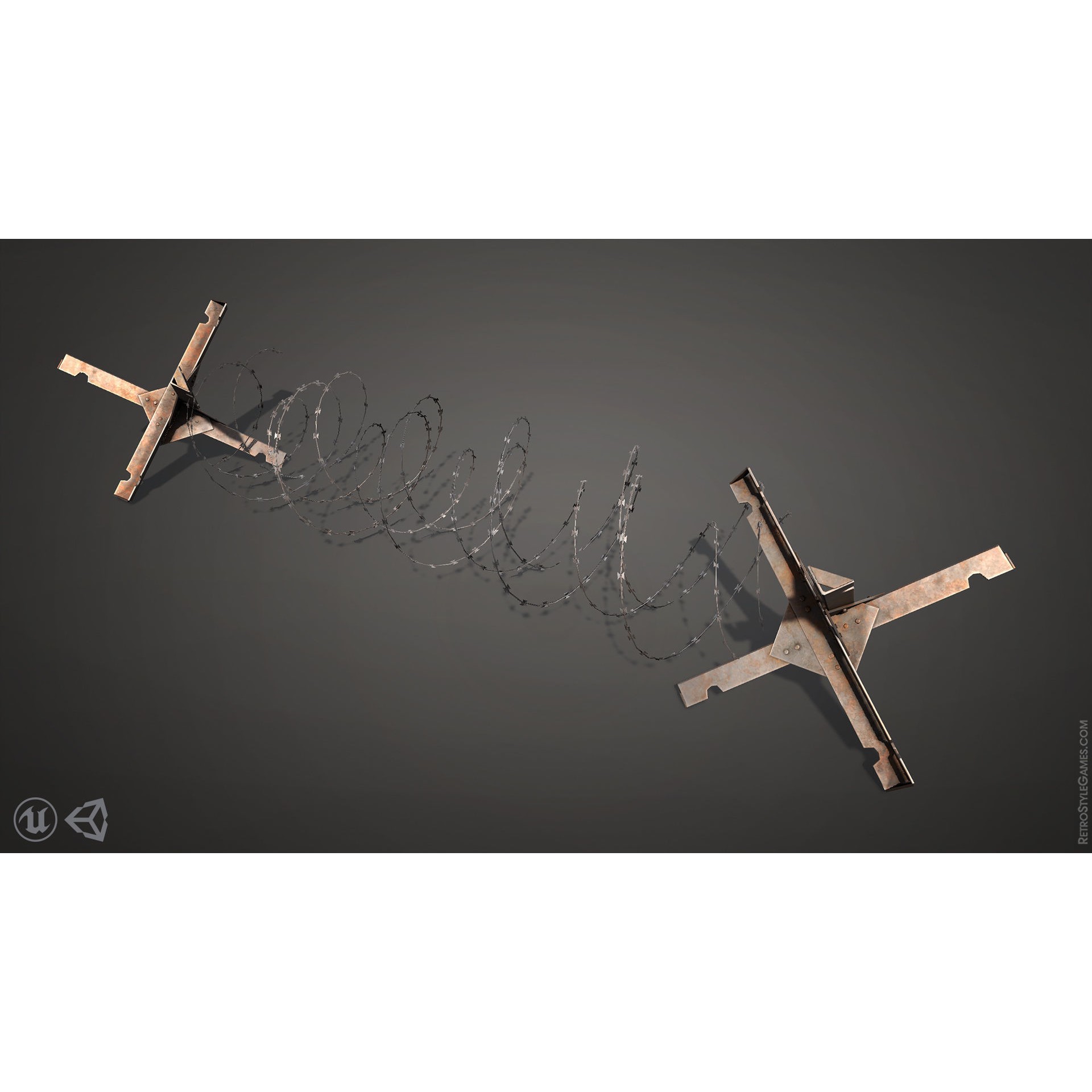 Defense Line 3D Model – Low Poly Military Asset Pack, FBX - View 46