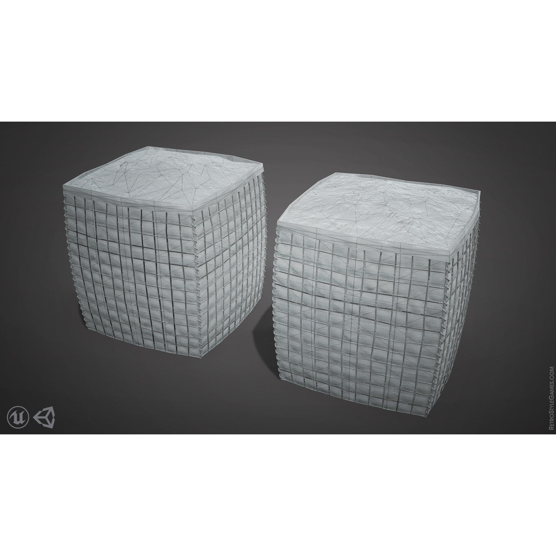 Defense Line 3D Model – Low Poly Military Asset Pack, FBX - View 49