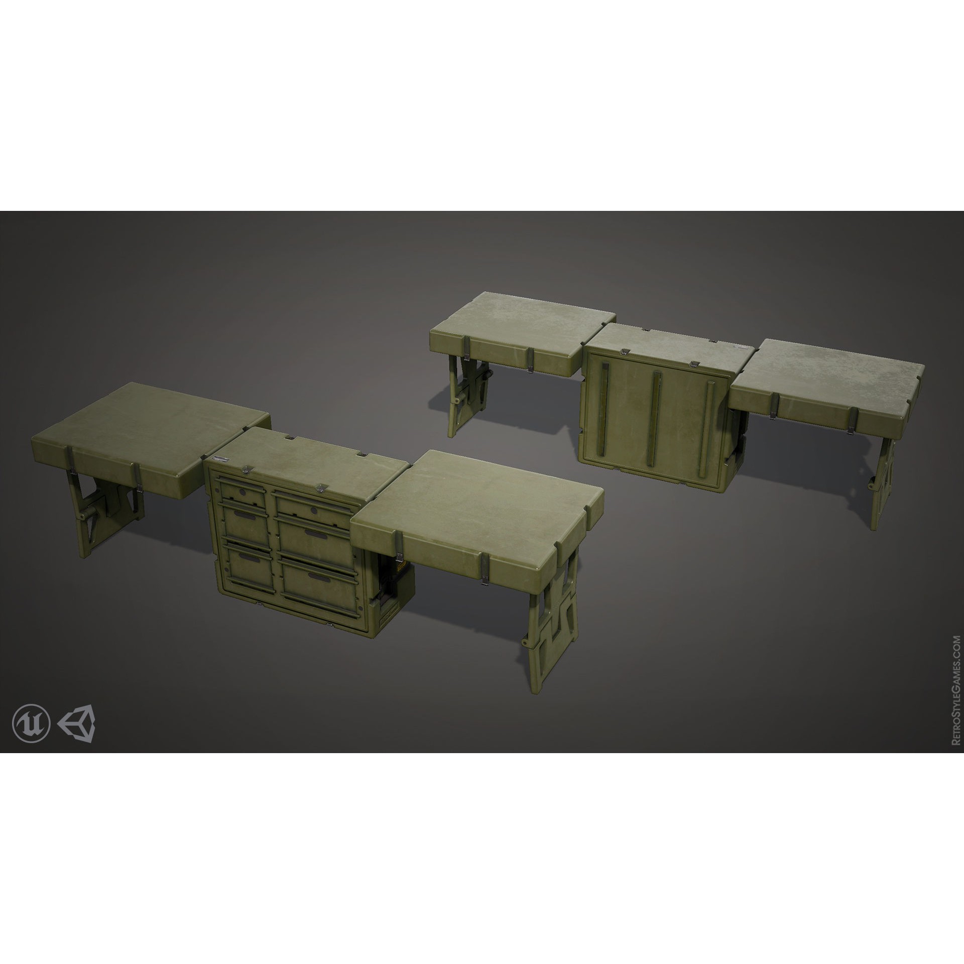 Defense Line 3D Model – Low Poly Military Asset Pack, FBX - View 56