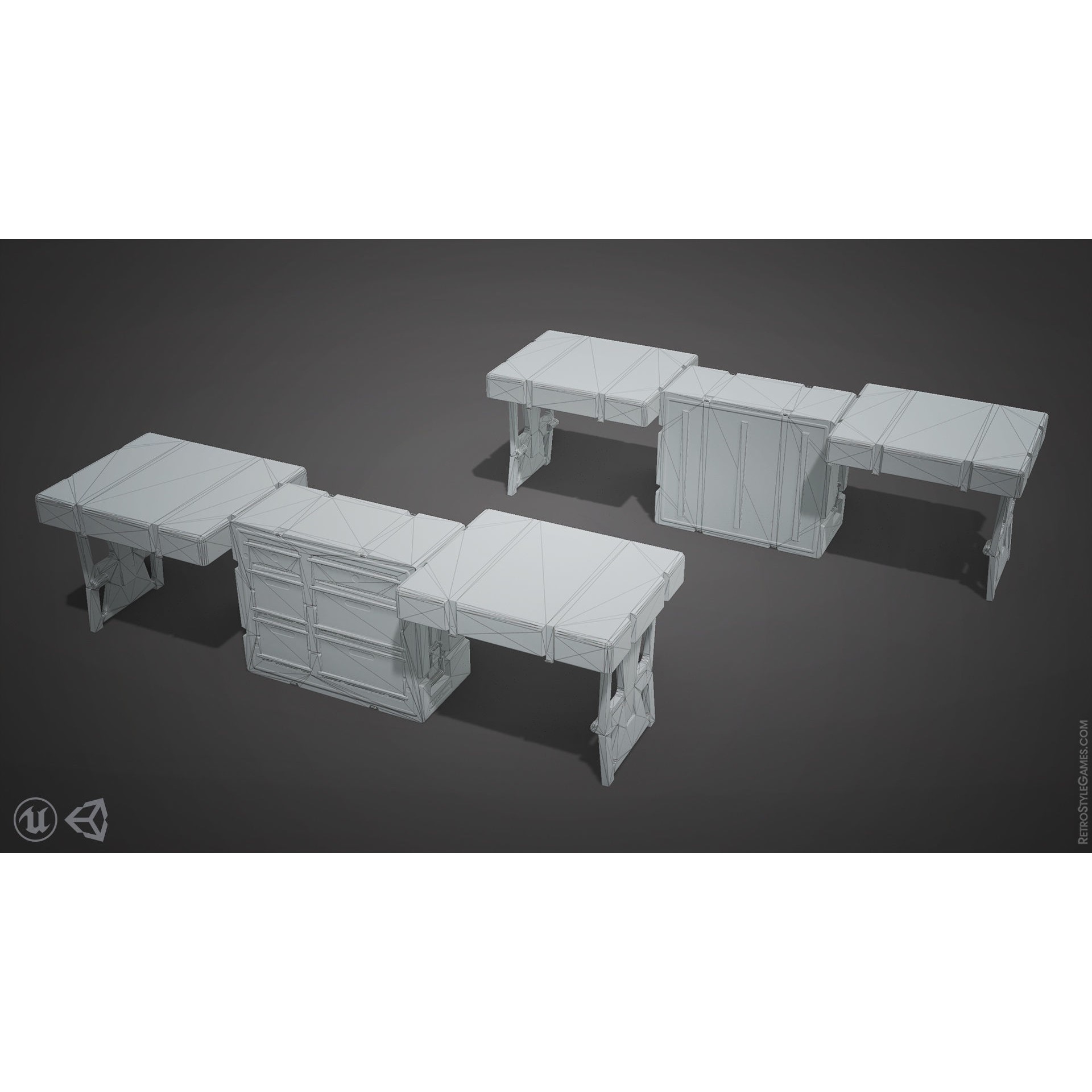 Defense Line 3D Model – Low Poly Military Asset Pack, FBX - View 57