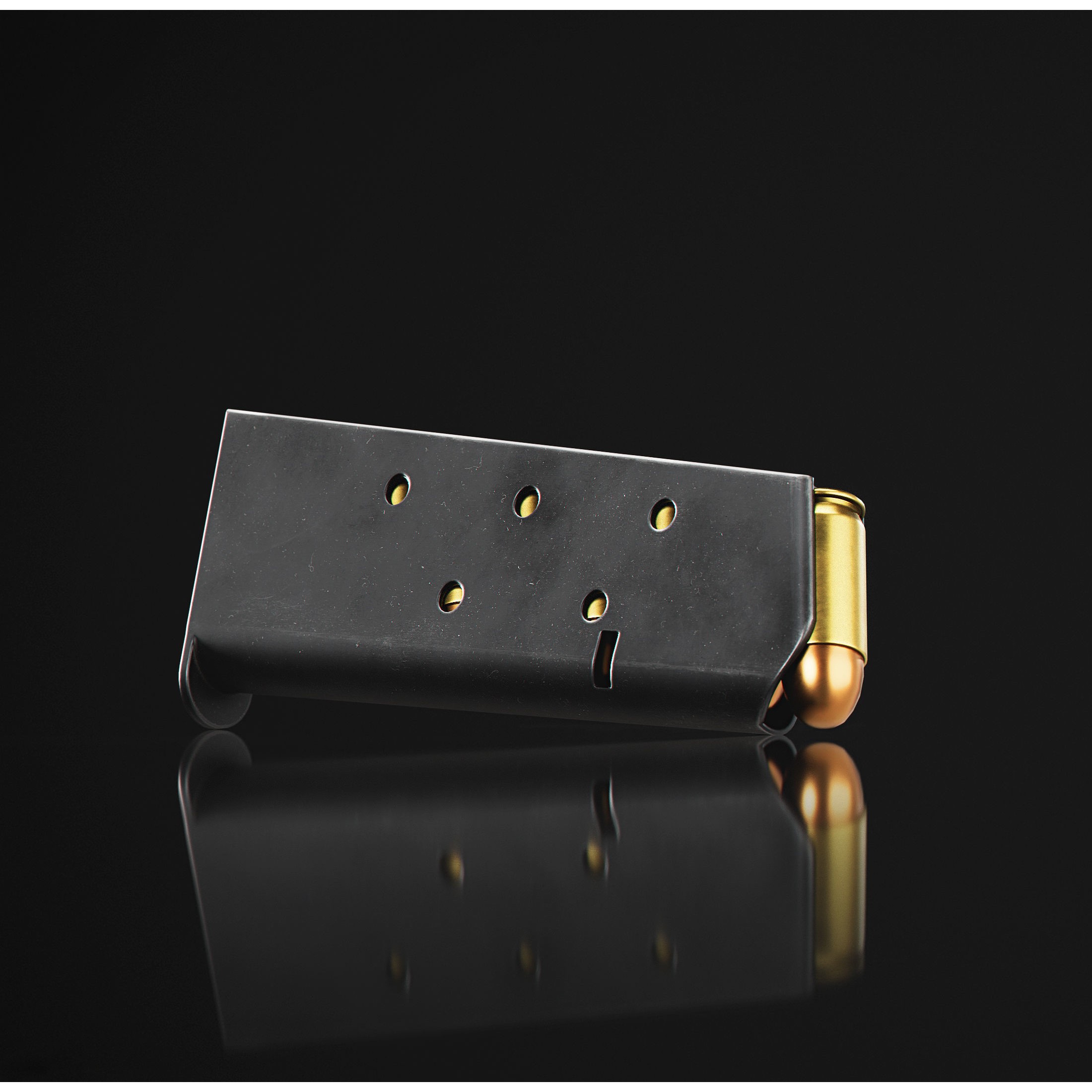 1911 Pistol 3D Model – Low Poly Game Asset, FBX & OBJ Formats - View 12