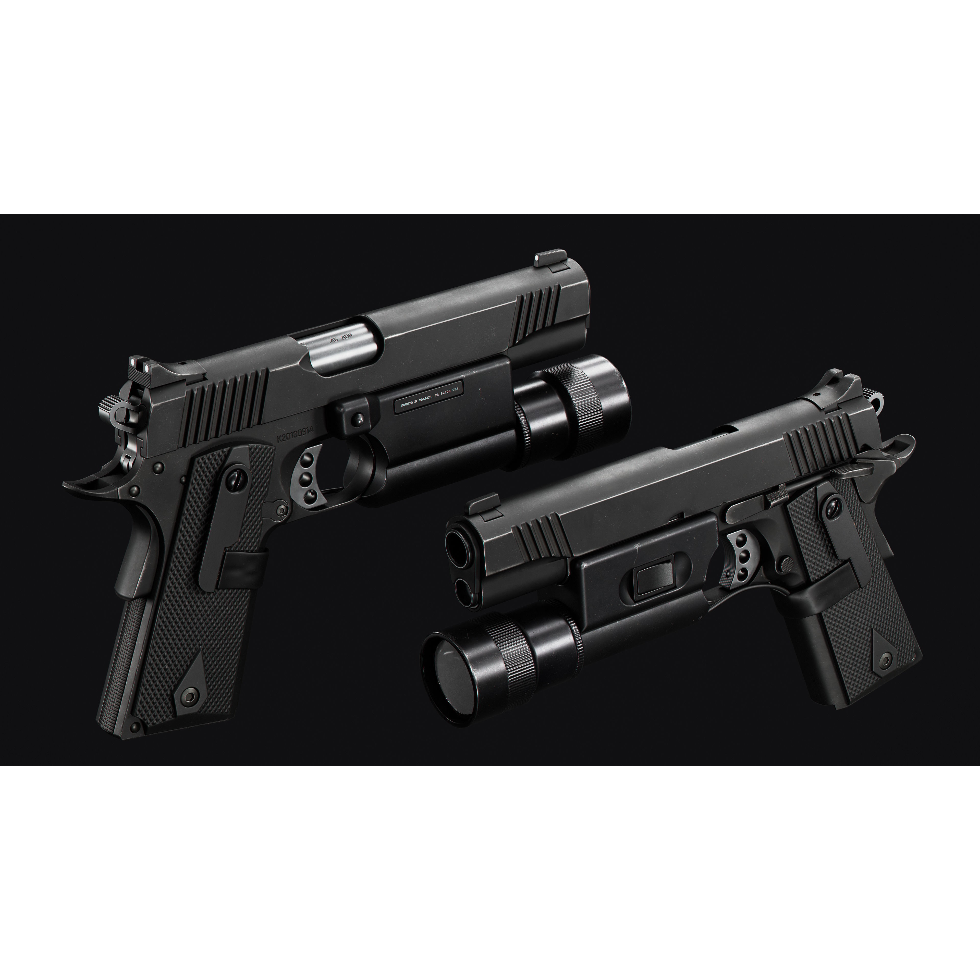 1911 Pistol 3D Model – Low Poly Game Asset, FBX & OBJ Formats - View 6
