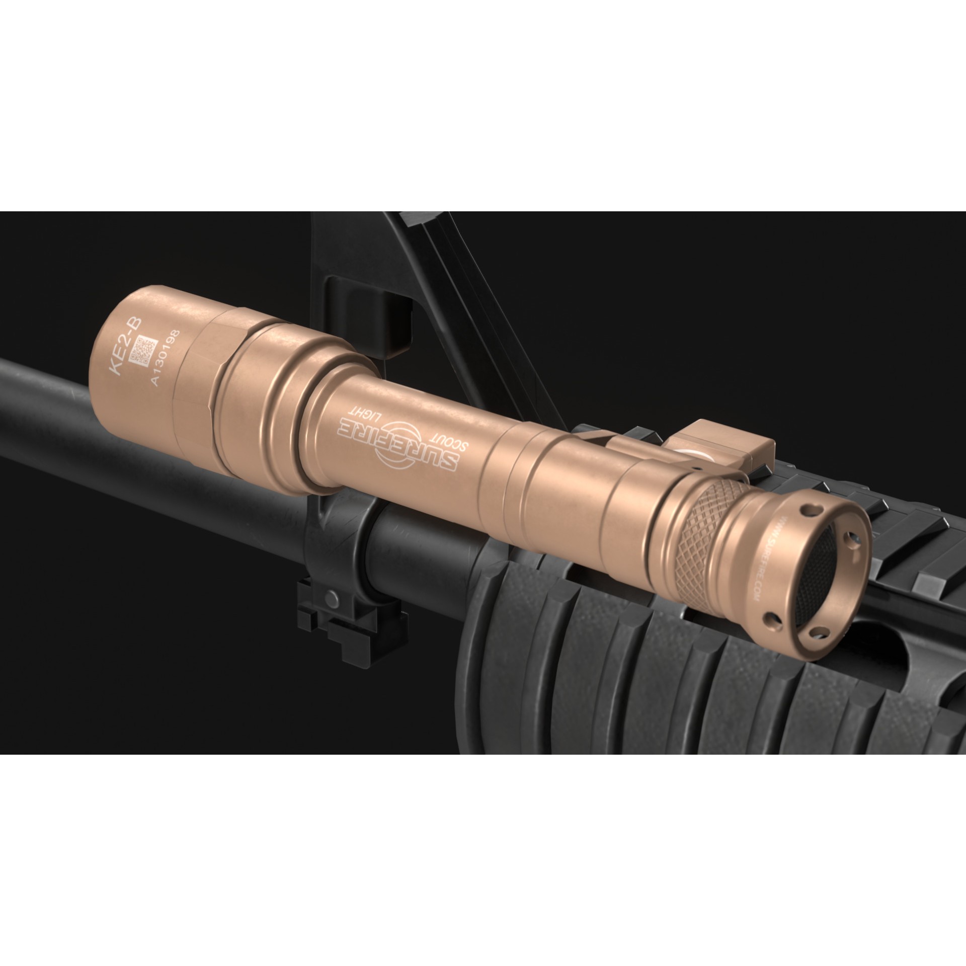SureFire Scout Light Pro 3D Model – Low Poly Game Asset, FBX & OBJ - View 11