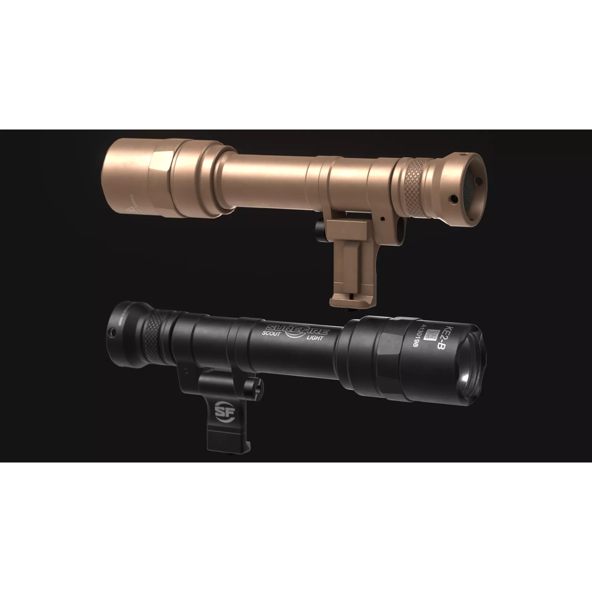 SureFire Scout Light Pro 3D Model – Low Poly Game Asset, FBX & OBJ - View 2