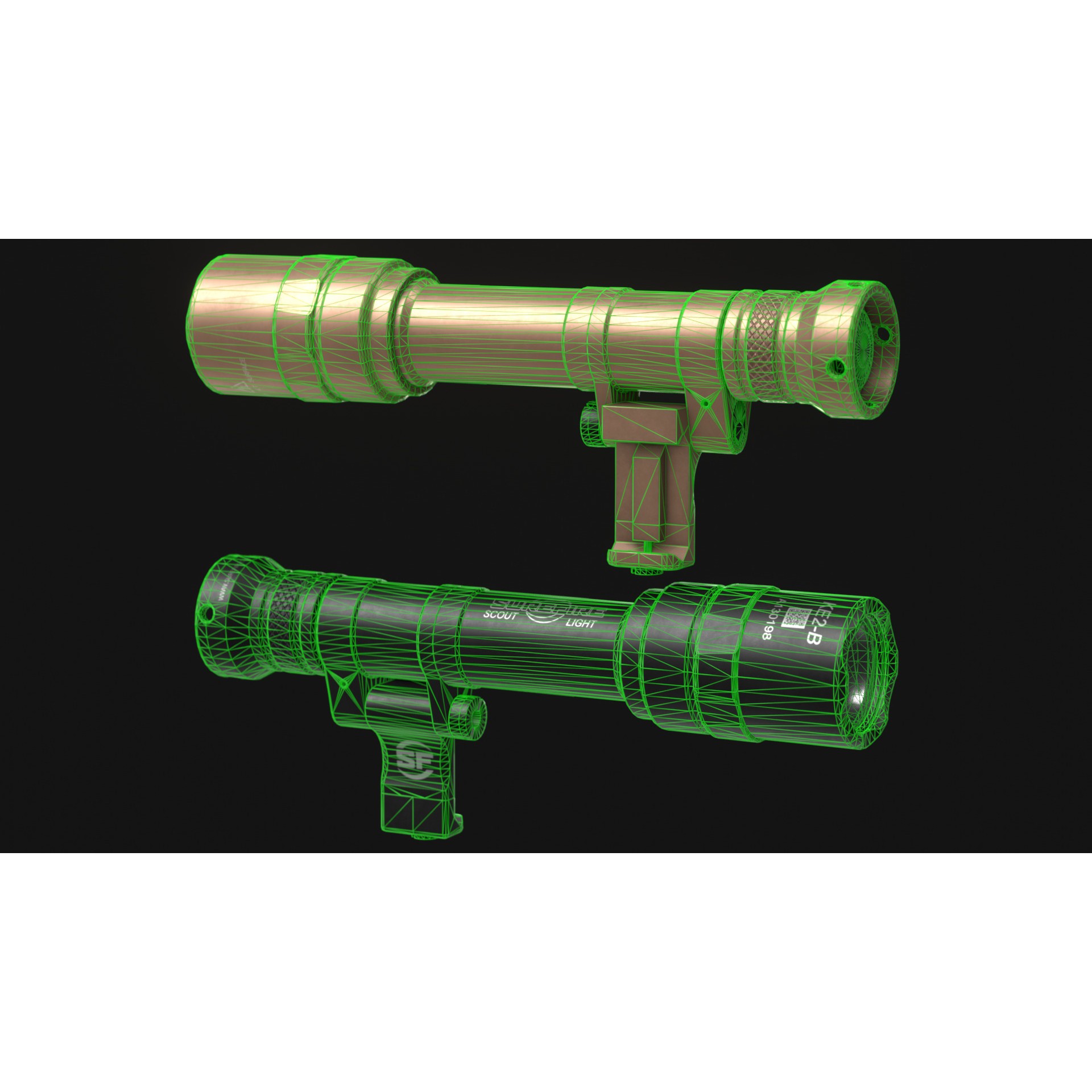 SureFire Scout Light Pro 3D Model – Low Poly Game Asset, FBX & OBJ - View 4
