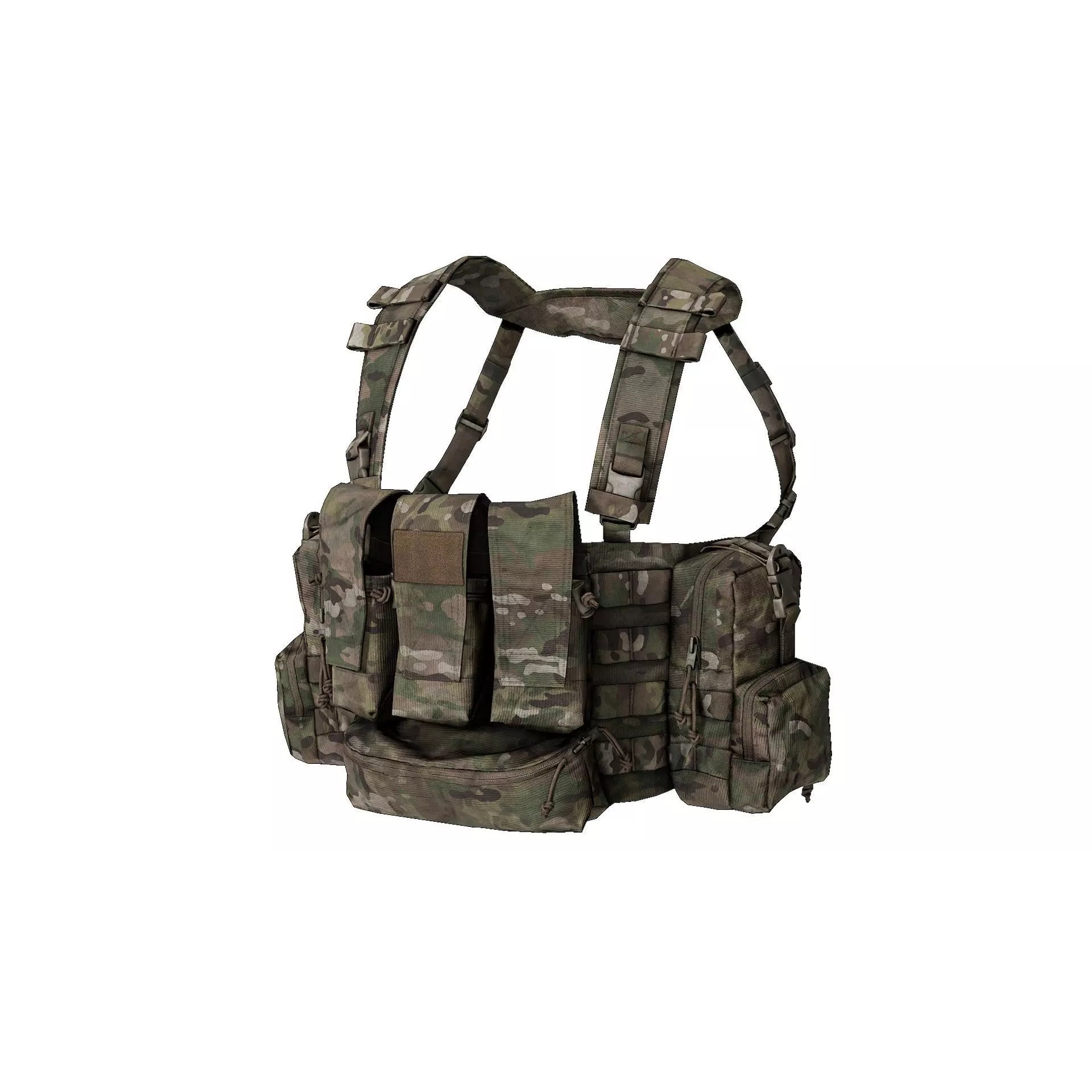 PLATATAC Peacekeeper Mk5 Chest Rig 3D Model – Low Poly Military Asset, FBX - View 2