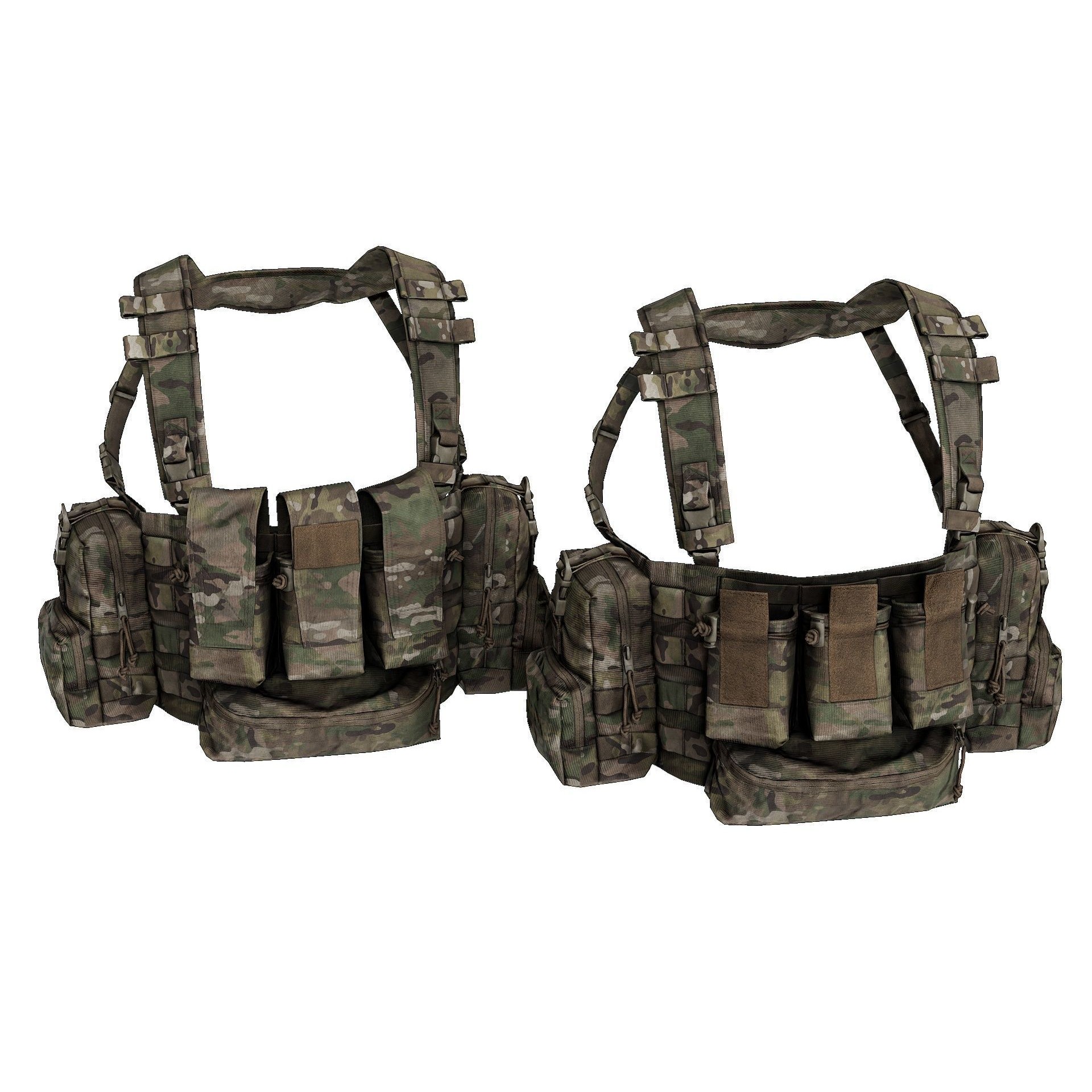 PLATATAC Peacekeeper Mk5 Chest Rig 3D Model – Low Poly Military Asset, FBX - View 3