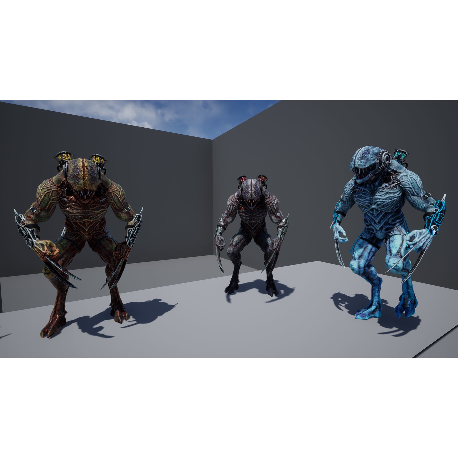 Biochemical Monster 3D Model – Low Poly Rigged Character with PBR Textures - View 20