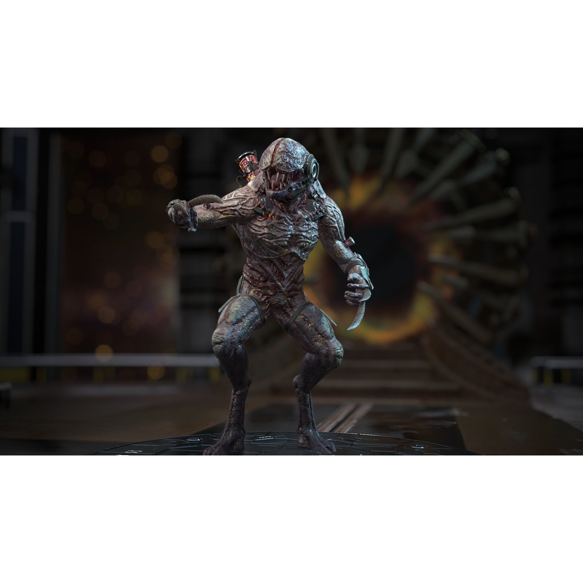 Biochemical Monster 3D Model – Low Poly Rigged Character with PBR Textures - View 4