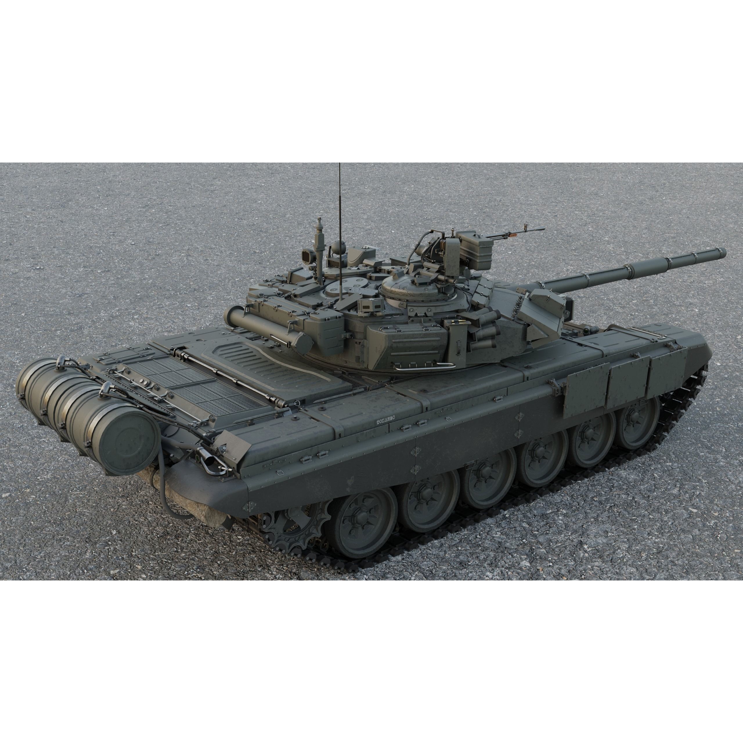 T-90A Tank 3D Model – High Poly Game Asset, PBR Textures, FBX - View 5