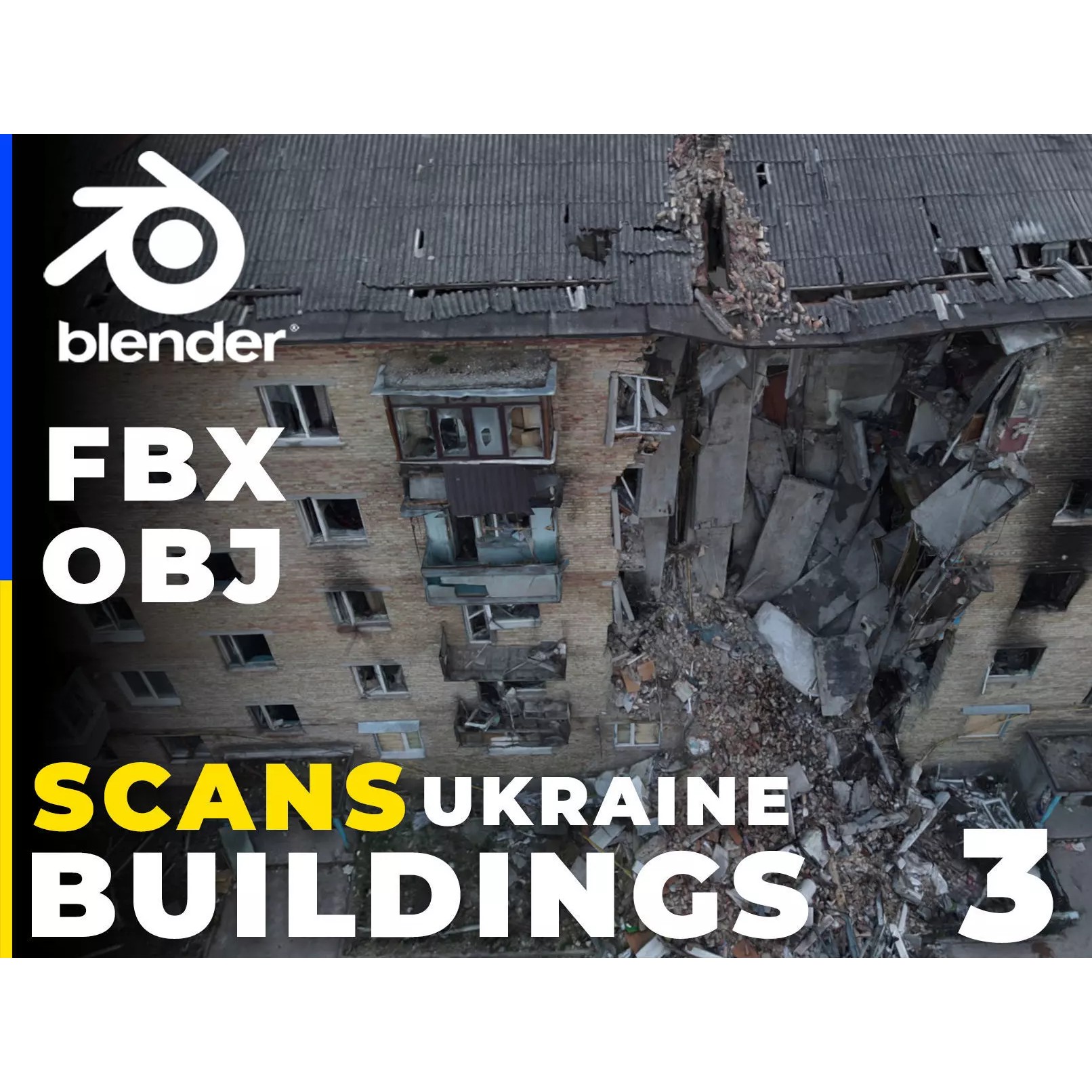Ukrainian Buildings 3D Model – High Quality Scans, FBX & OBJ - View 2
