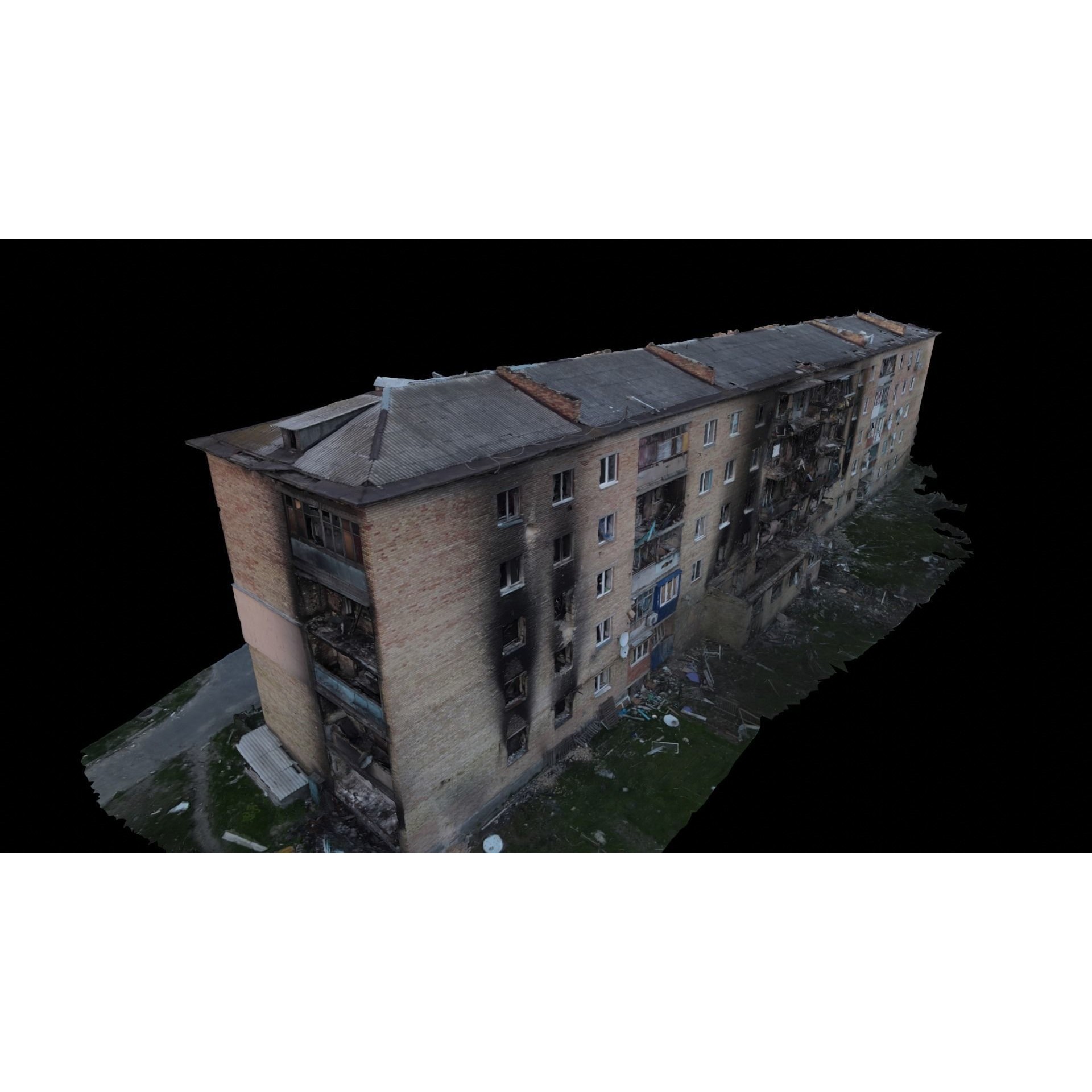Ukrainian Buildings 3D Model – High Quality Scans, FBX & OBJ - View 22
