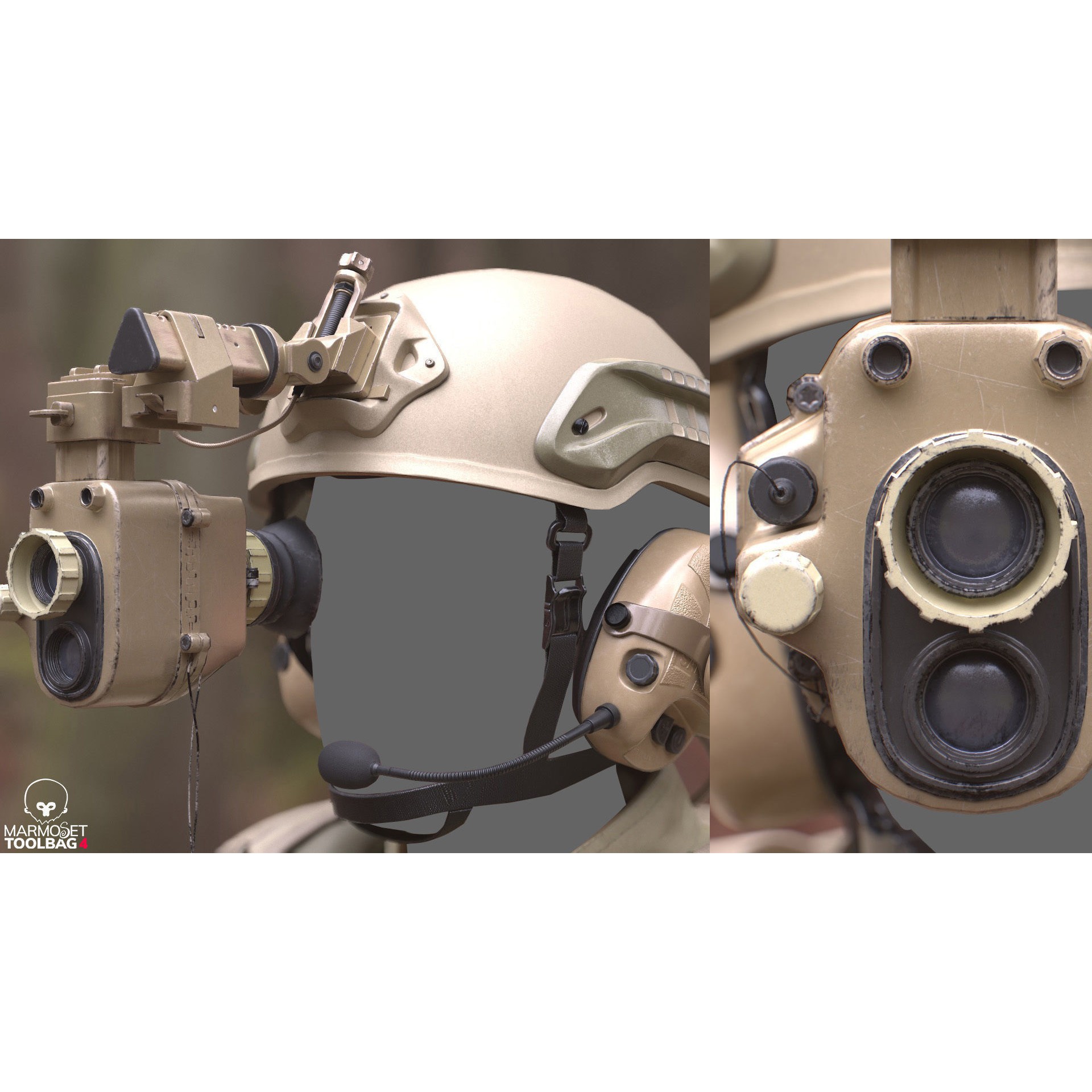 Male Soldier Outfit 3D Model – Low Poly Rigged Character, FBX, Blender - View 7