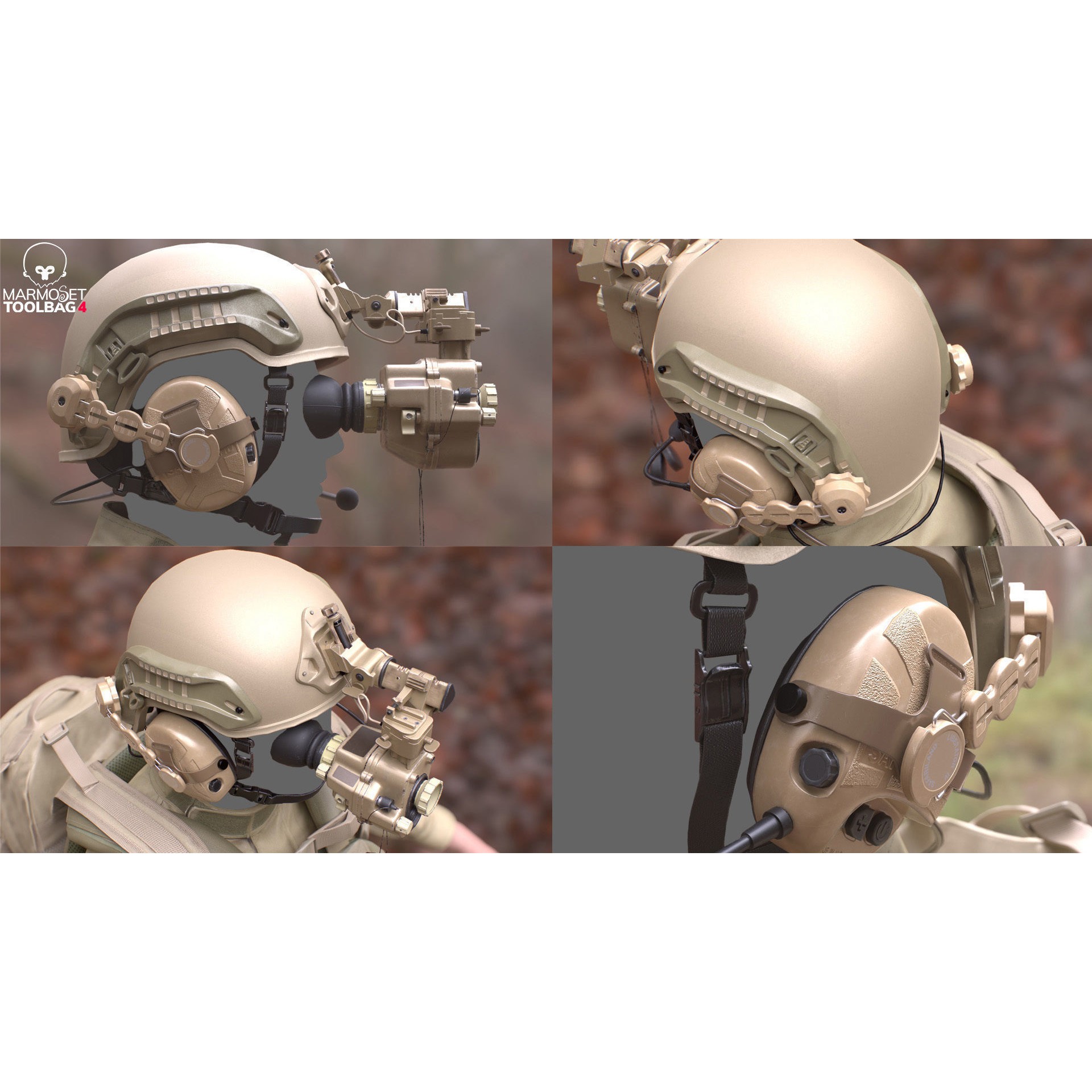 Male Soldier Outfit 3D Model – Low Poly Rigged Character, FBX, Blender - View 9