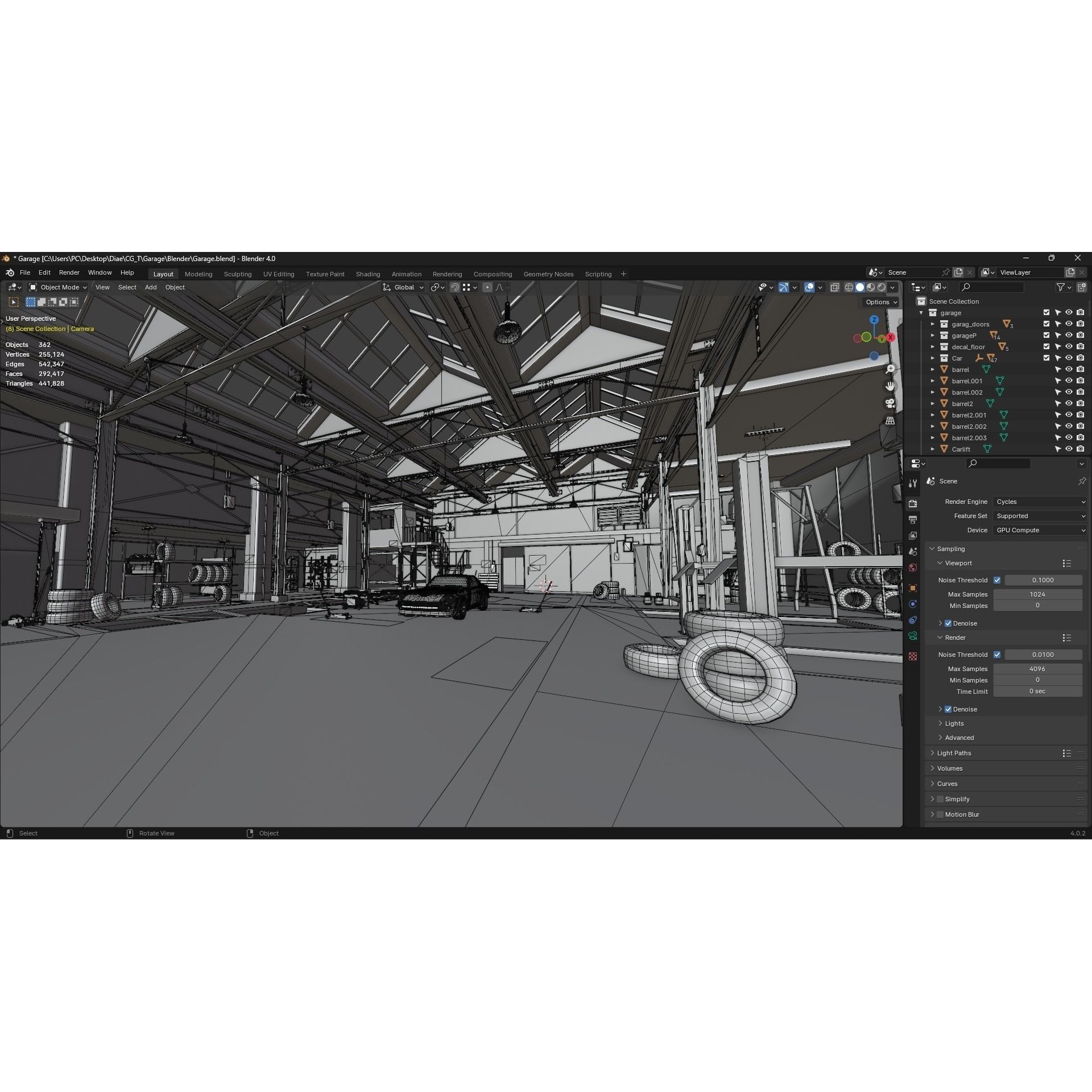 High Detail Garage - Low-Poly Game-Ready 3D Model