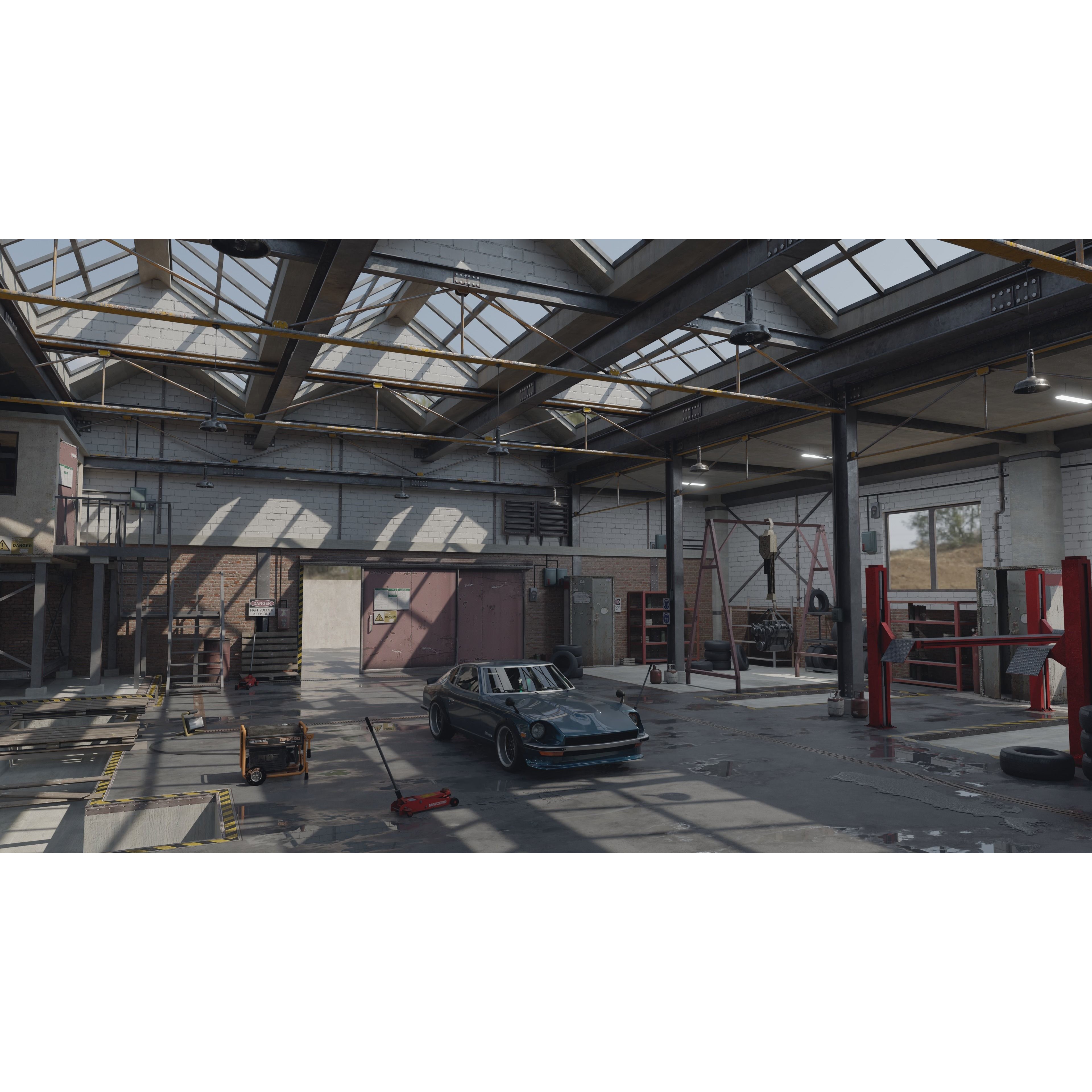 High Detail Garage - Low-Poly Game-Ready 3D Model - View 14