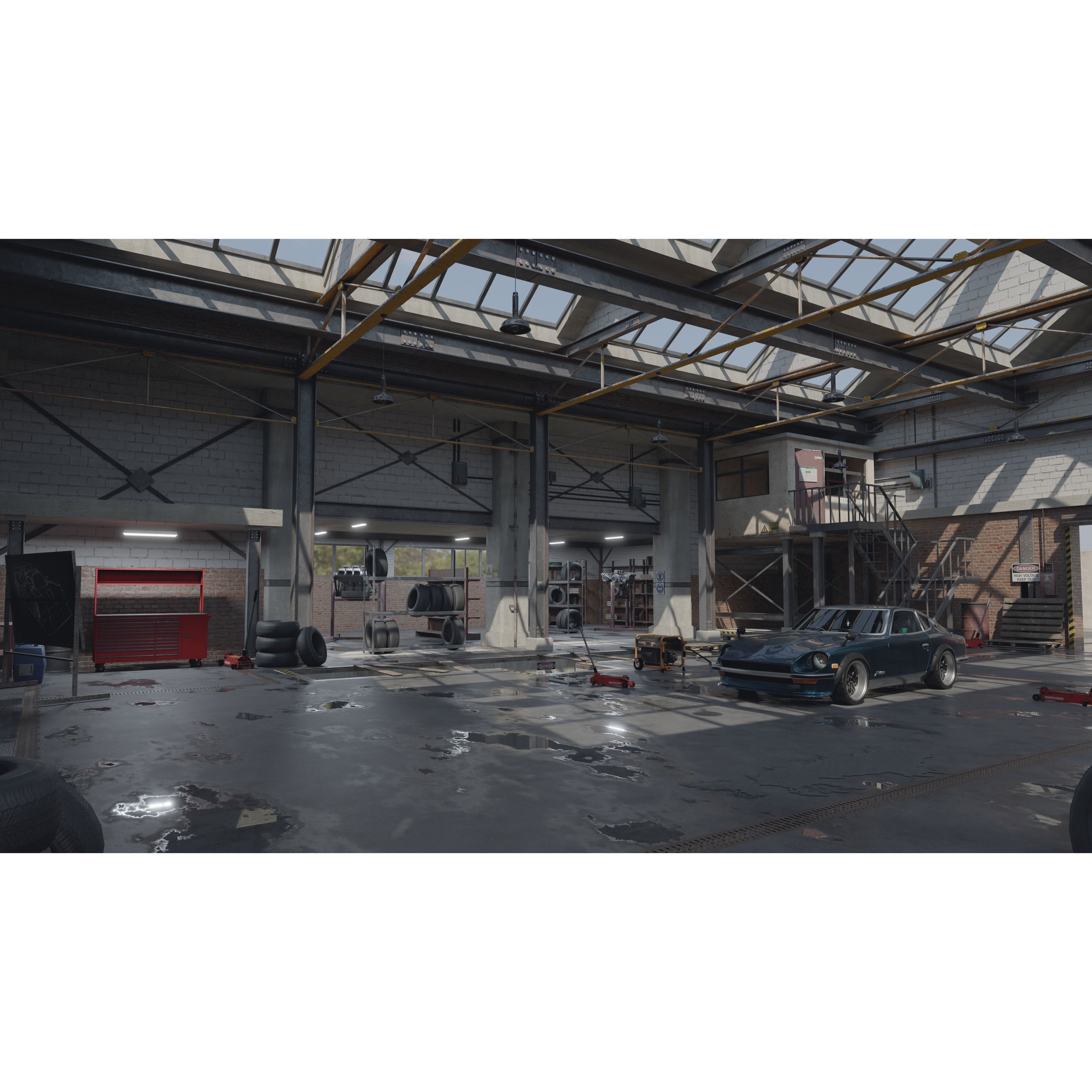 High Detail Garage - Low-Poly Game-Ready 3D Model - View 15