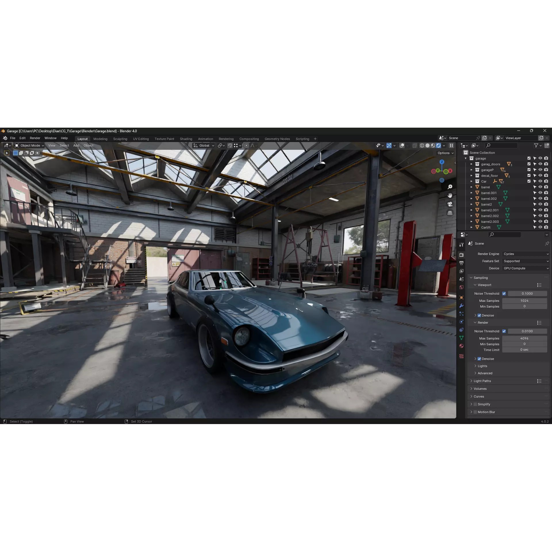 High Detail Garage - Low-Poly Game-Ready 3D Model - View 2