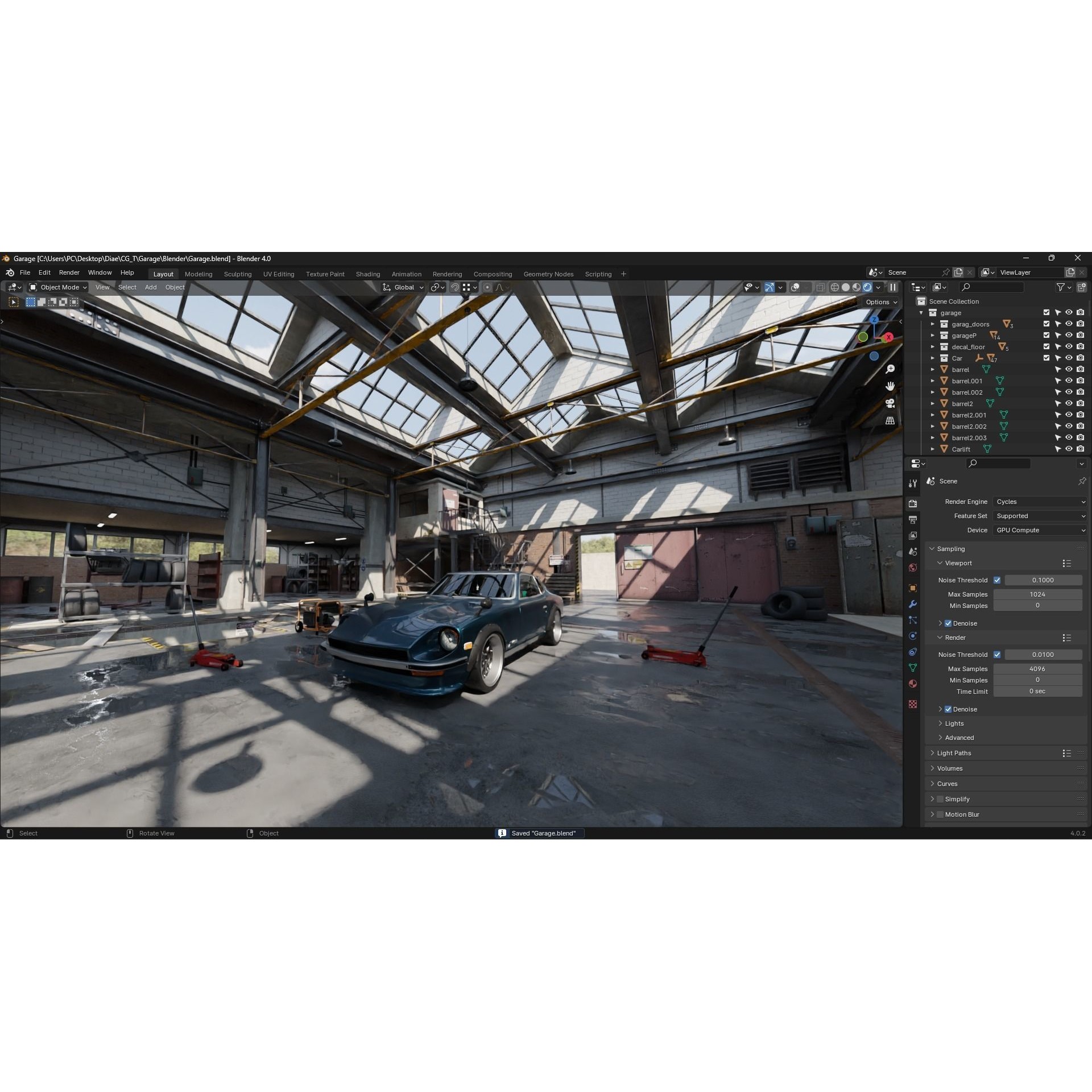 High Detail Garage - Low-Poly Game-Ready 3D Model - View 5