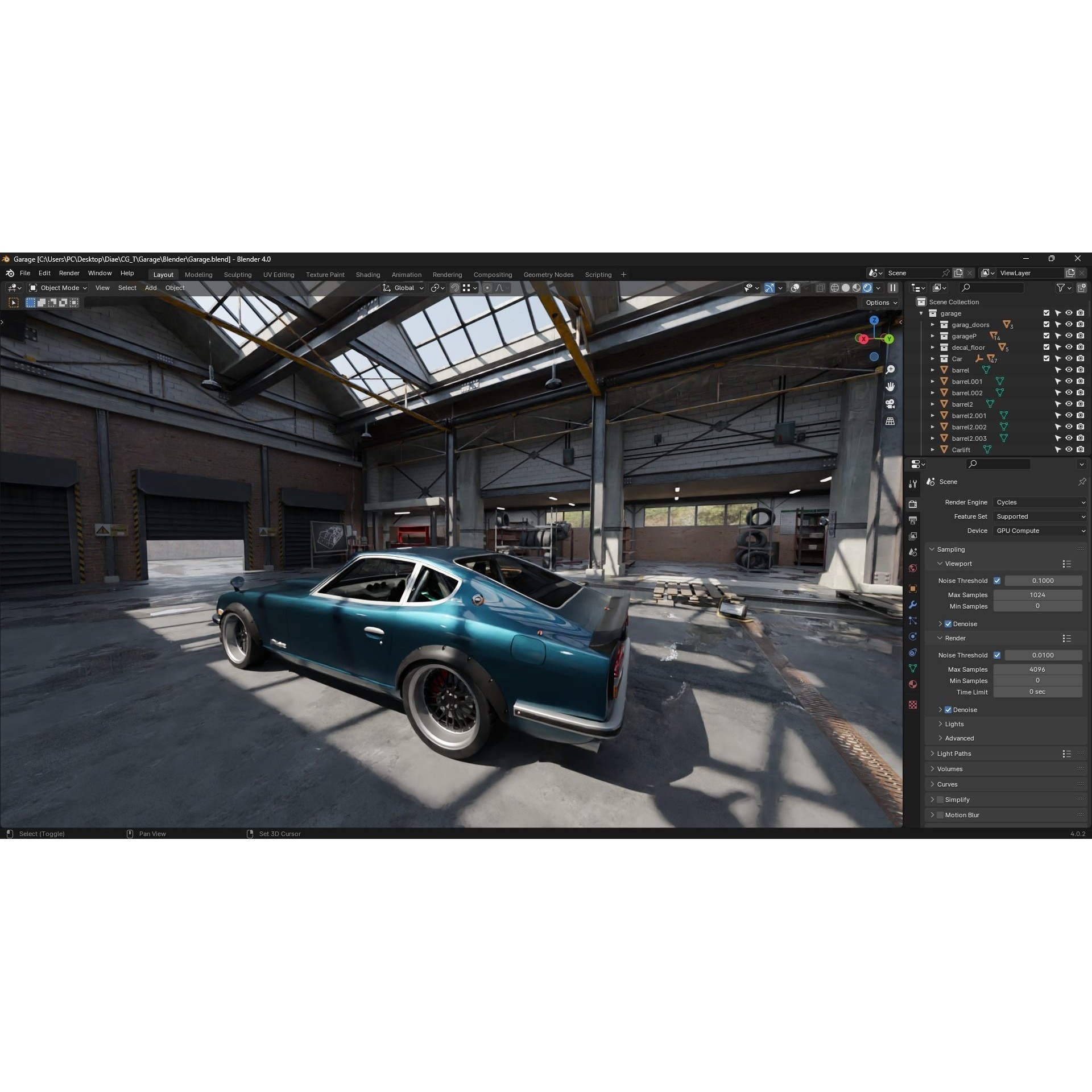 High Detail Garage - Low-Poly Game-Ready 3D Model - View 6