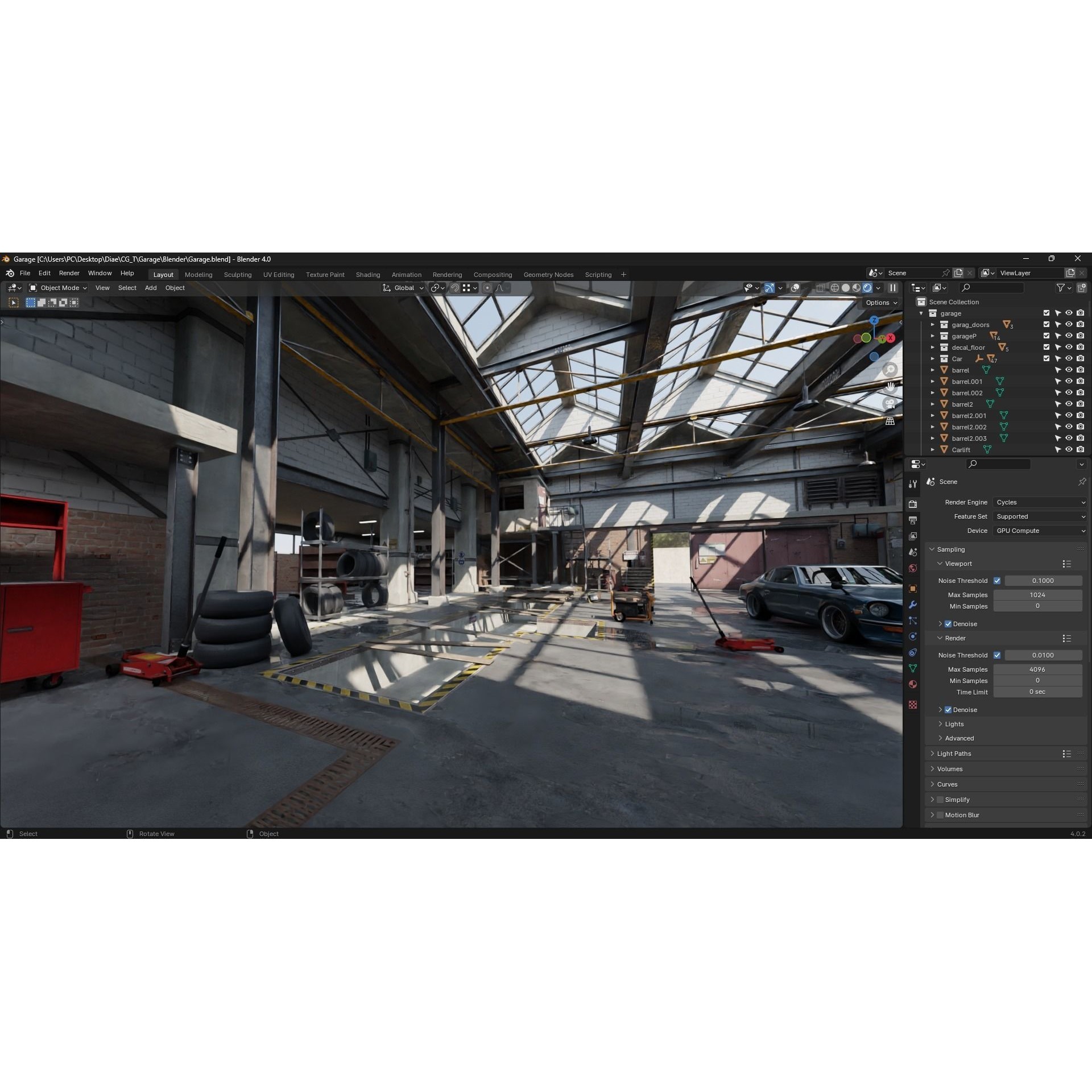High Detail Garage - Low-Poly Game-Ready 3D Model - View 7