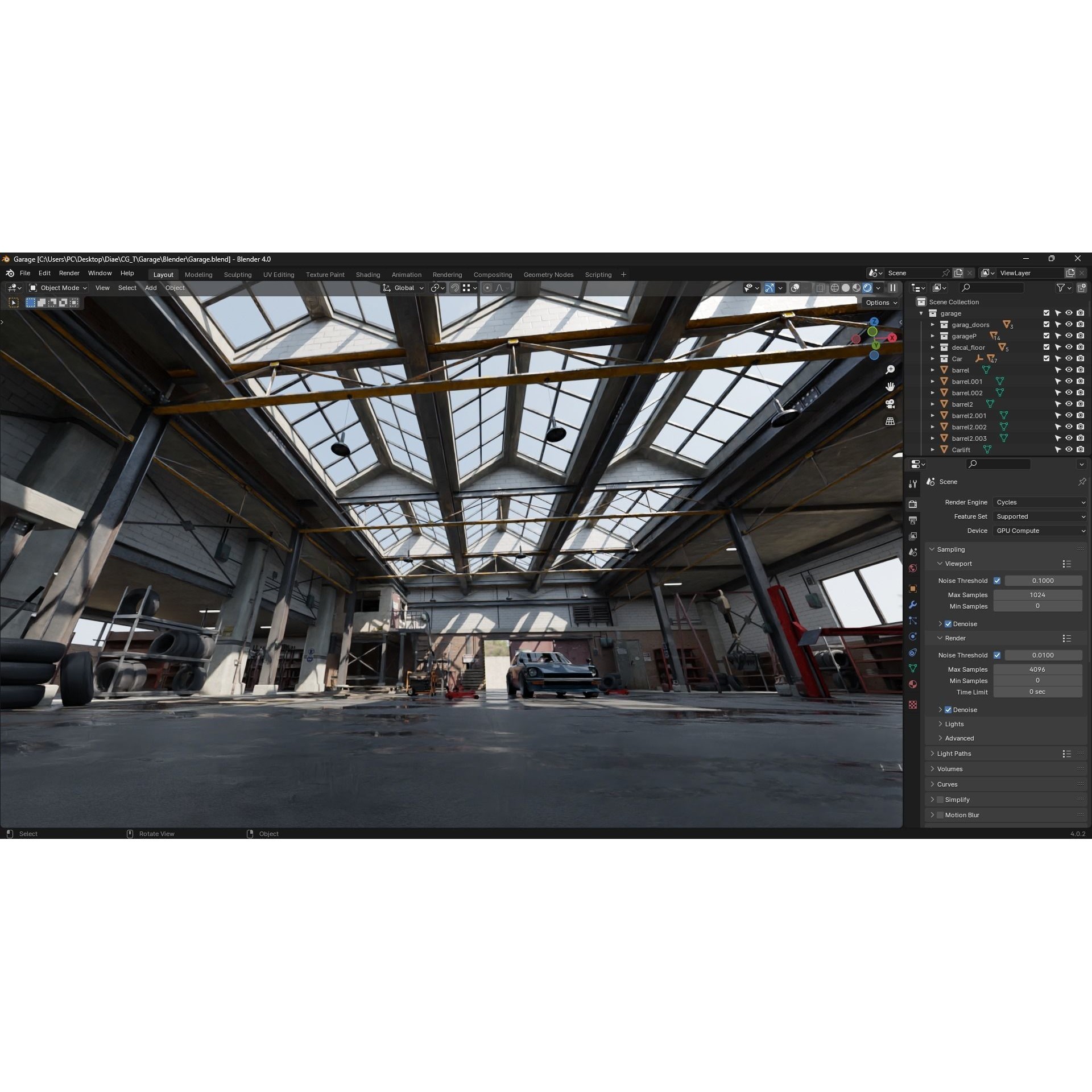 High Detail Garage - Low-Poly Game-Ready 3D Model - View 8
