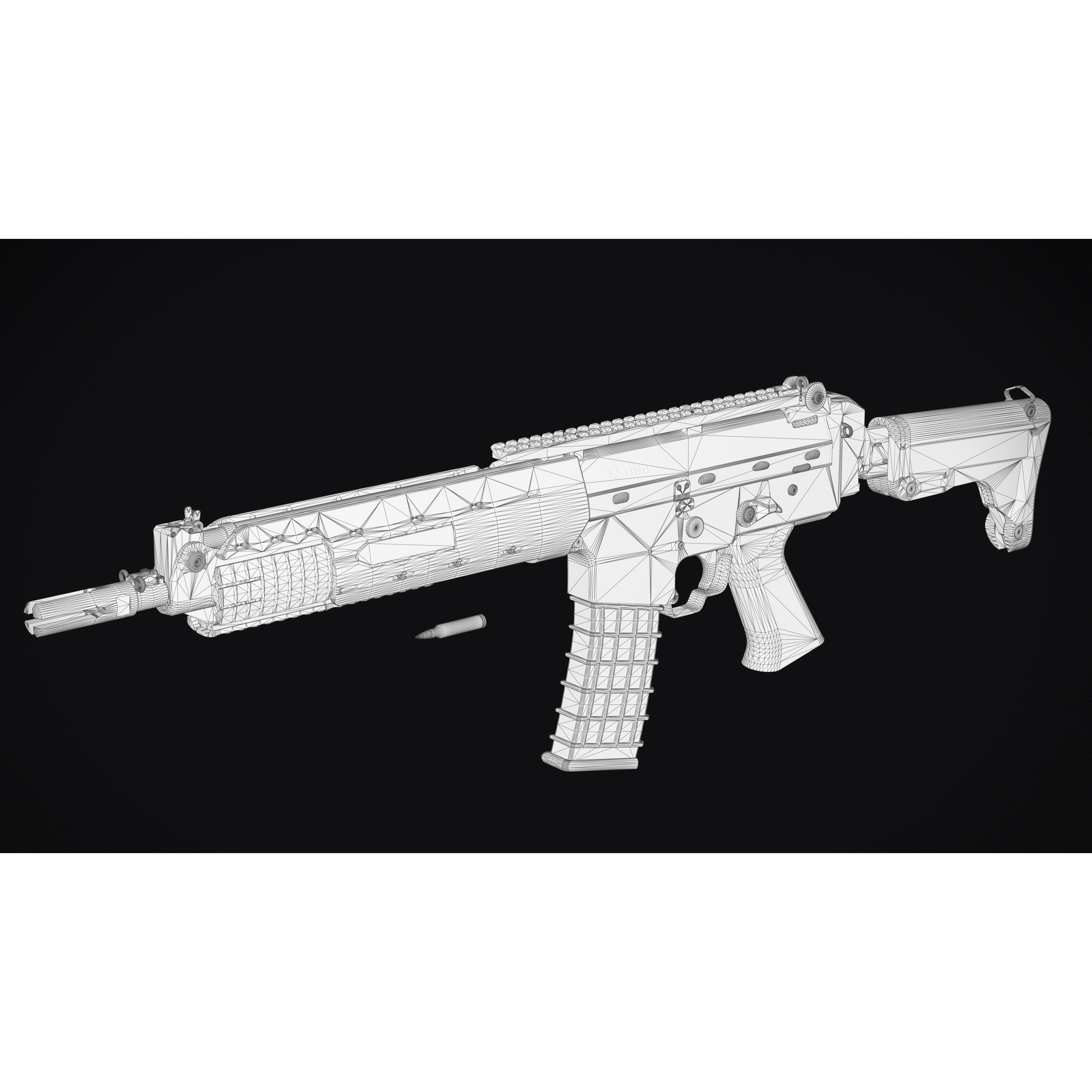 AK5C Rifle 3D Model – Low Poly Game Ready Asset, FBX, OBJ