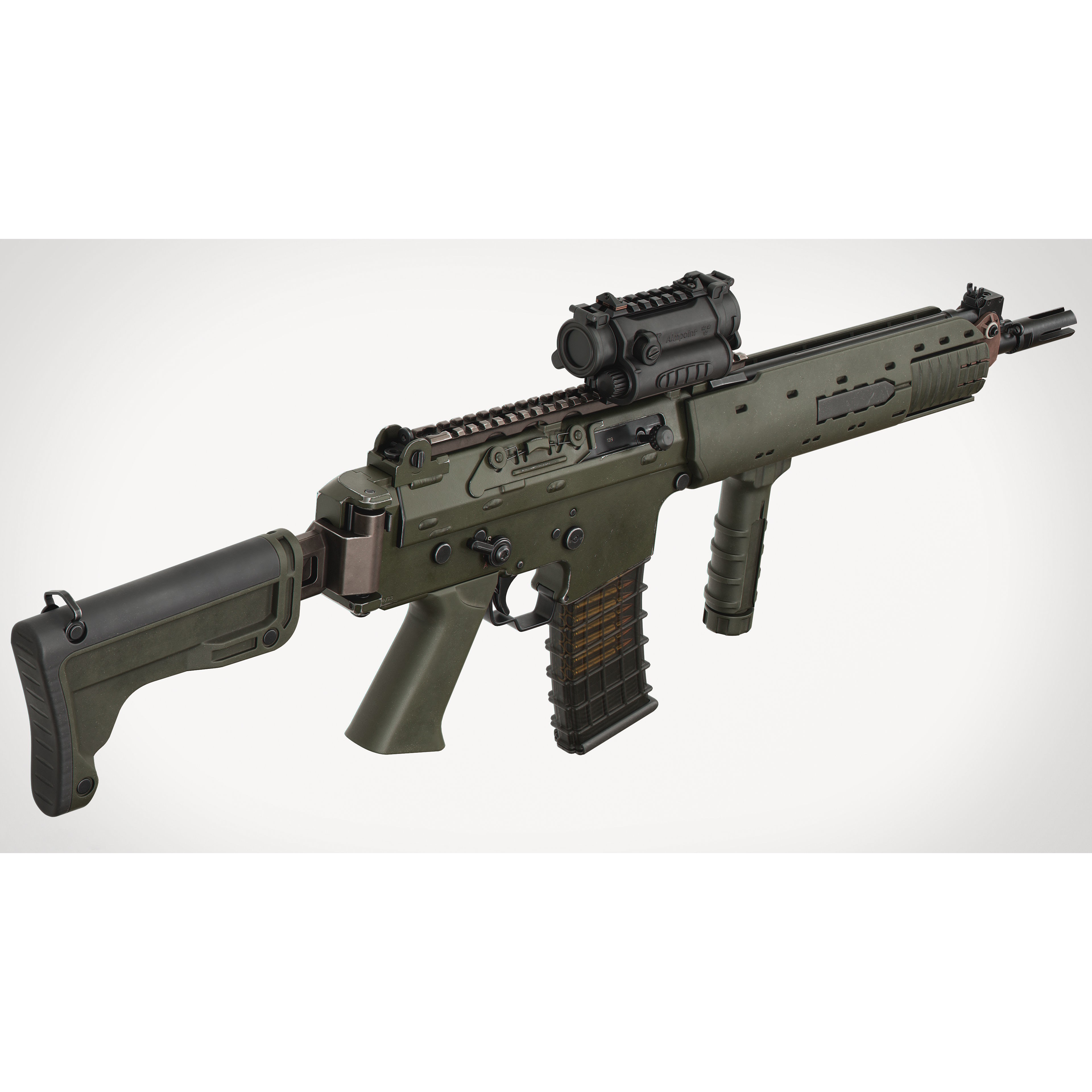 AK5C Rifle 3D Model – Low Poly Game Ready Asset, FBX, OBJ - View 3