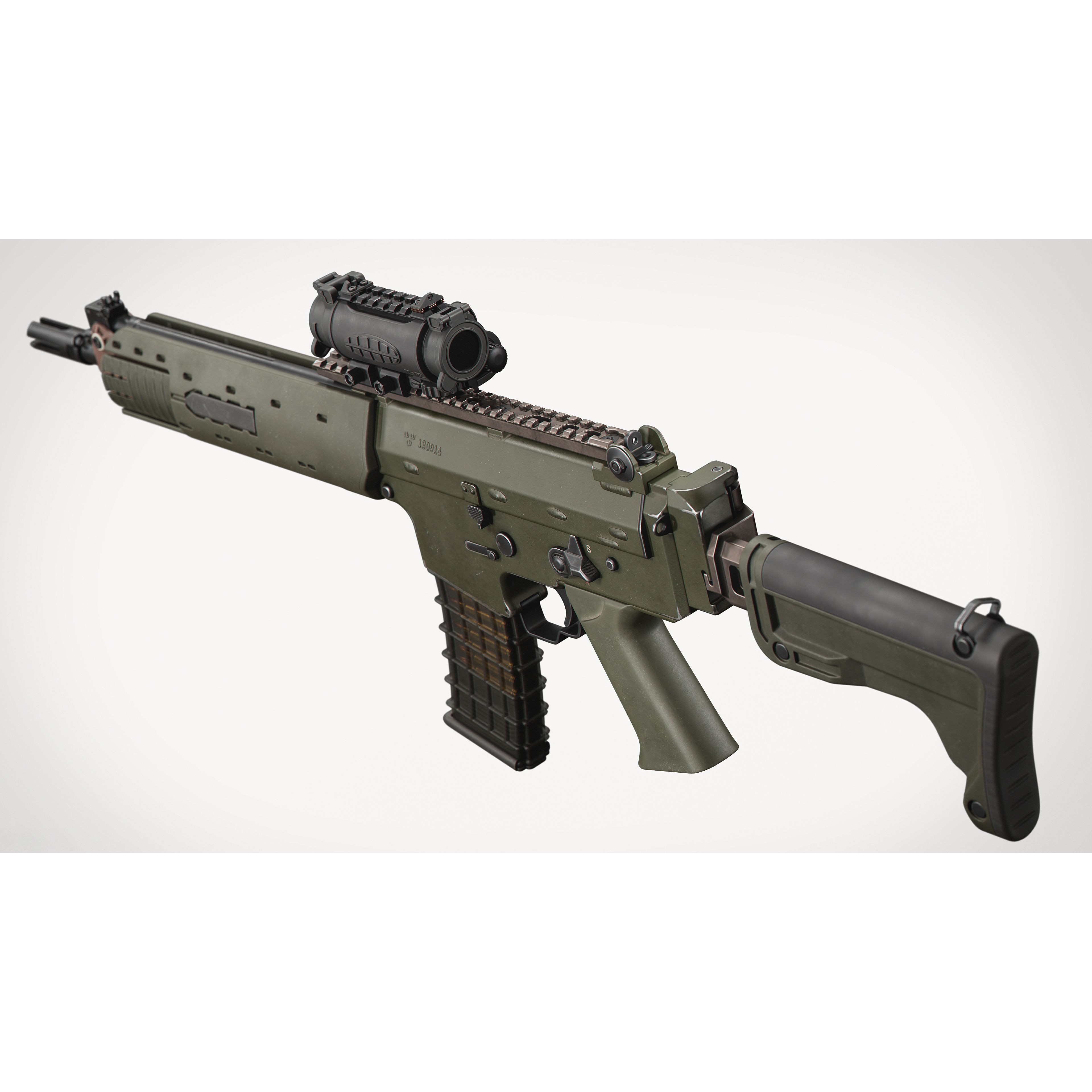 AK5C Rifle 3D Model – Low Poly Game Ready Asset, FBX, OBJ - View 4