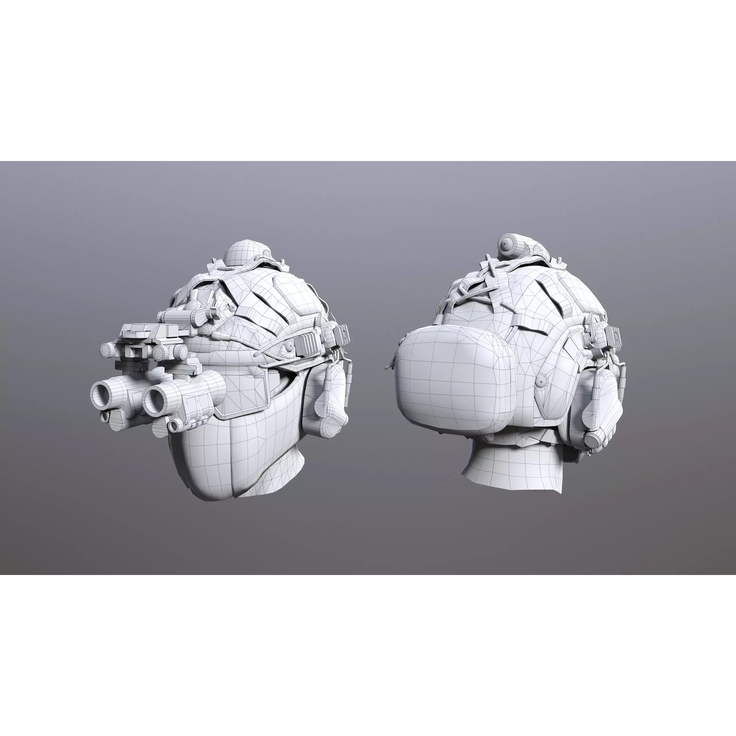 Tactical Helmet 3D Model – Low Poly Game-Ready PBR Asset, FBX