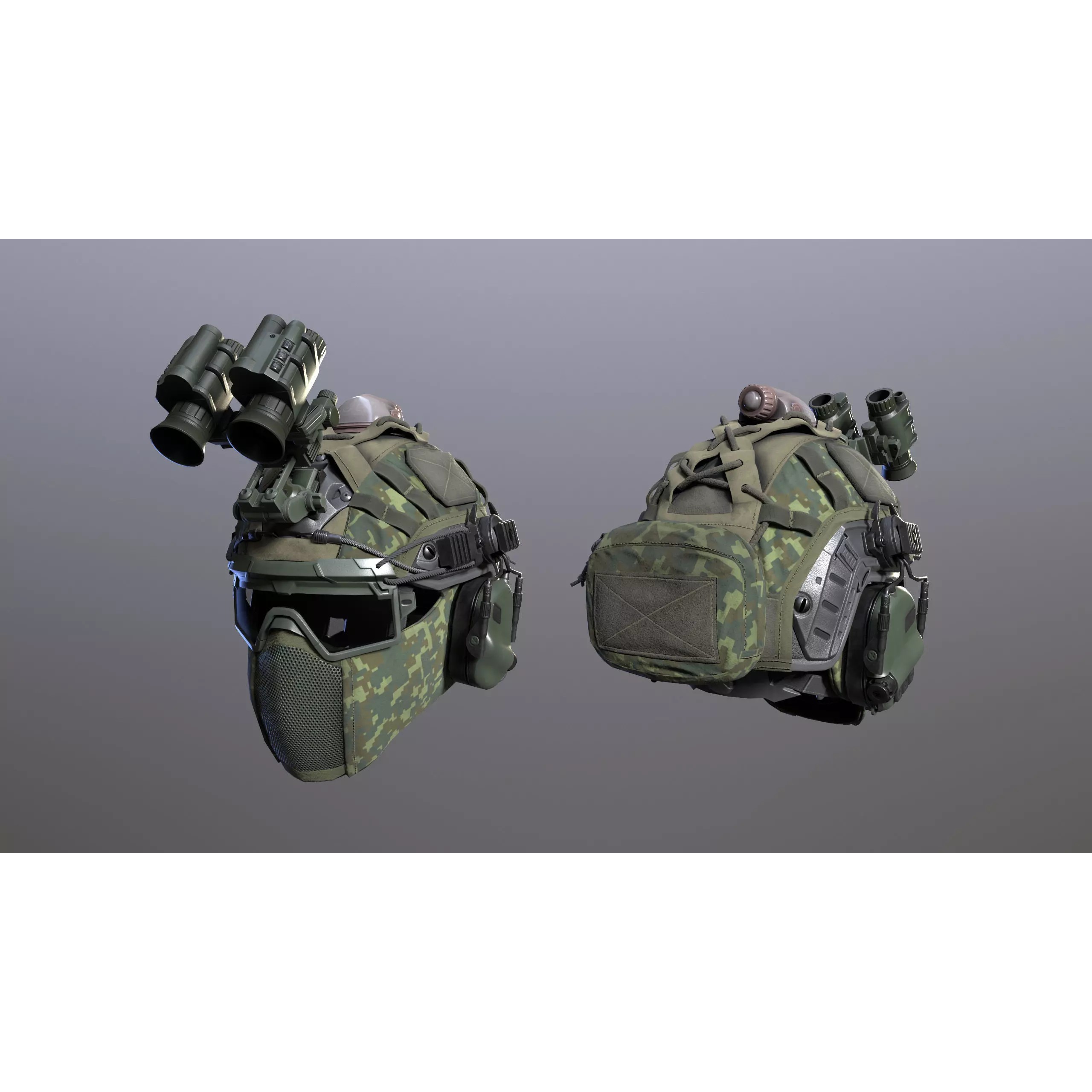 Tactical Helmet 3D Model – Low Poly Game-Ready PBR Asset, FBX - View 18