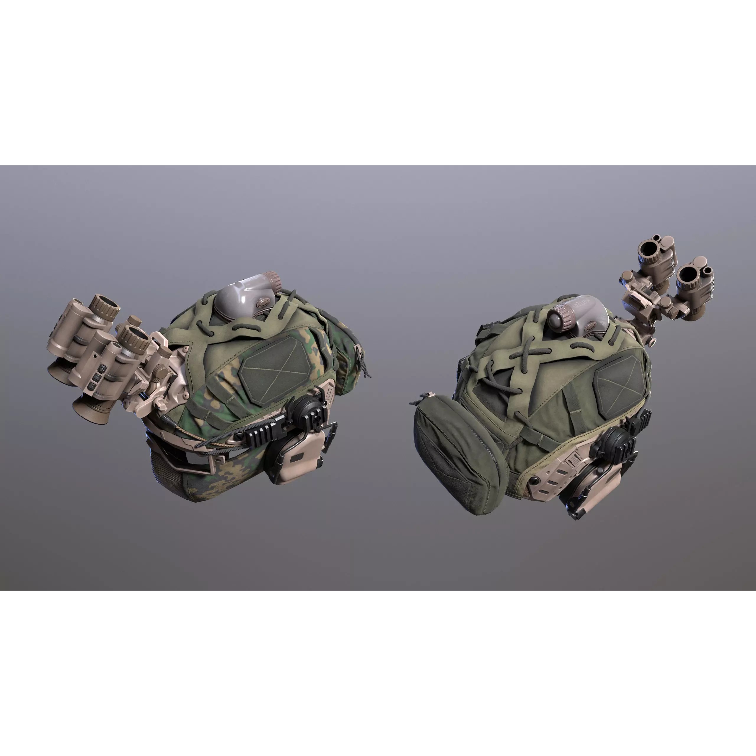 Tactical Helmet 3D Model – Low Poly Game-Ready PBR Asset, FBX - View 37