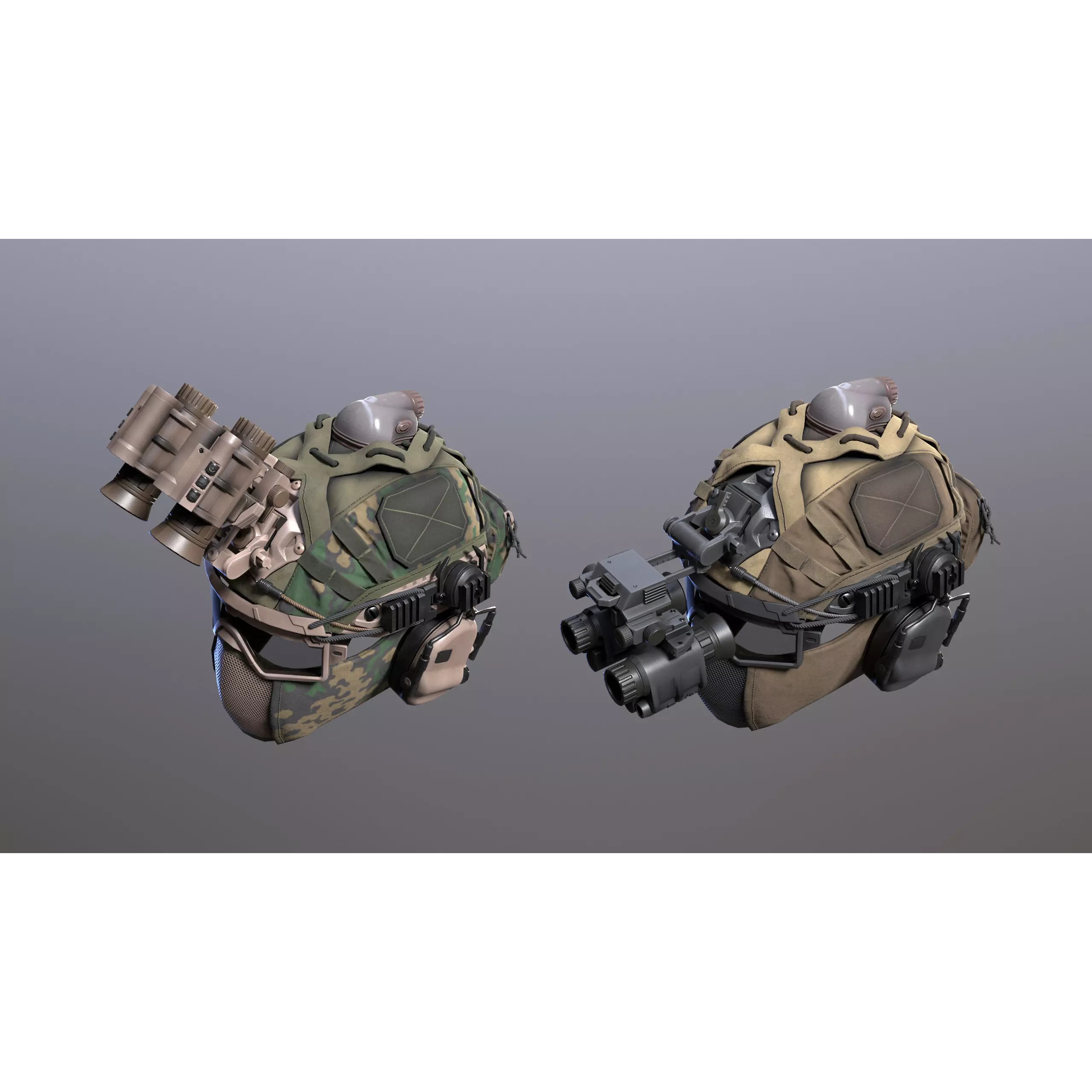 Tactical Helmet 3D Model – Low Poly Game-Ready PBR Asset, FBX - View 38