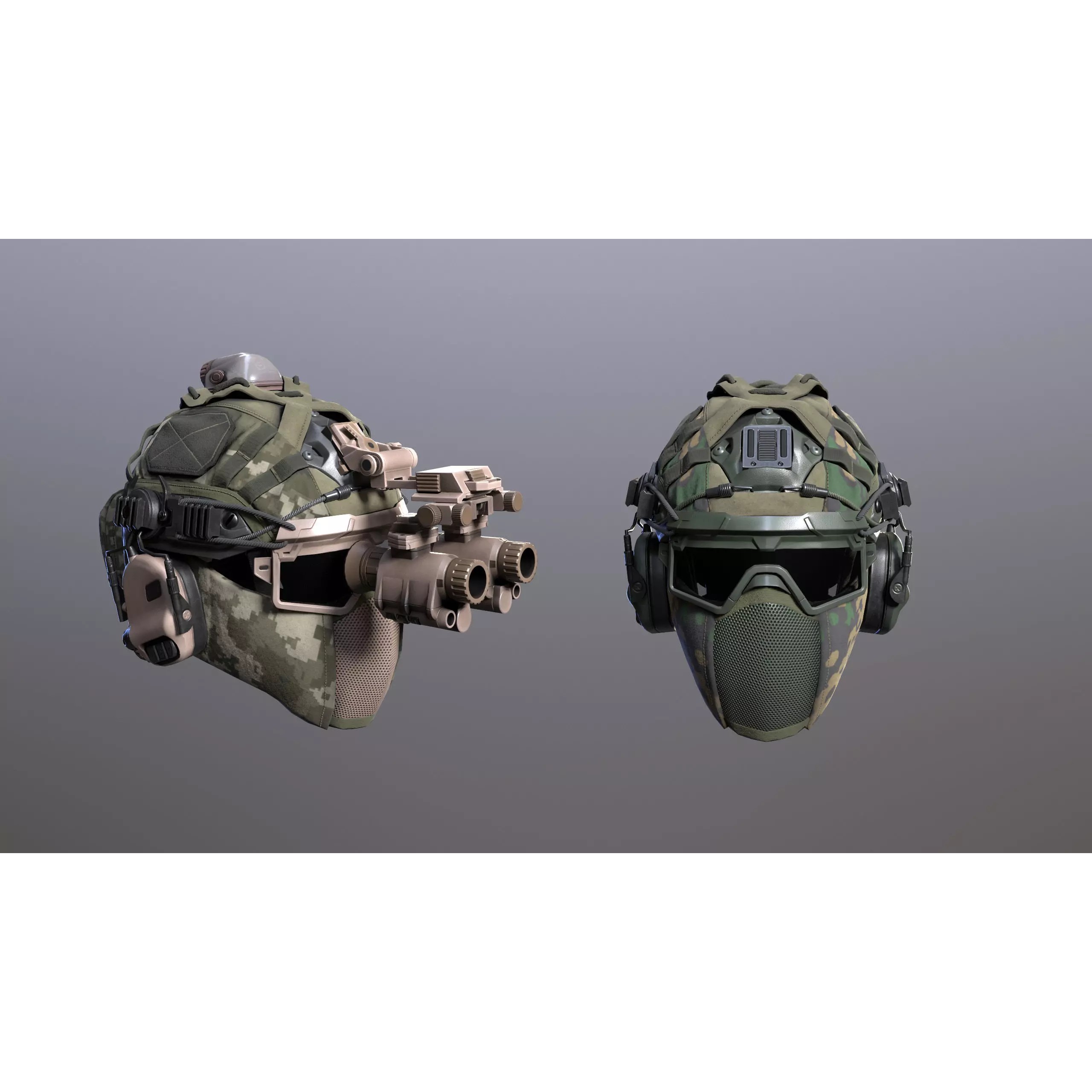 Tactical Helmet 3D Model – Low Poly Game-Ready PBR Asset, FBX - View 39