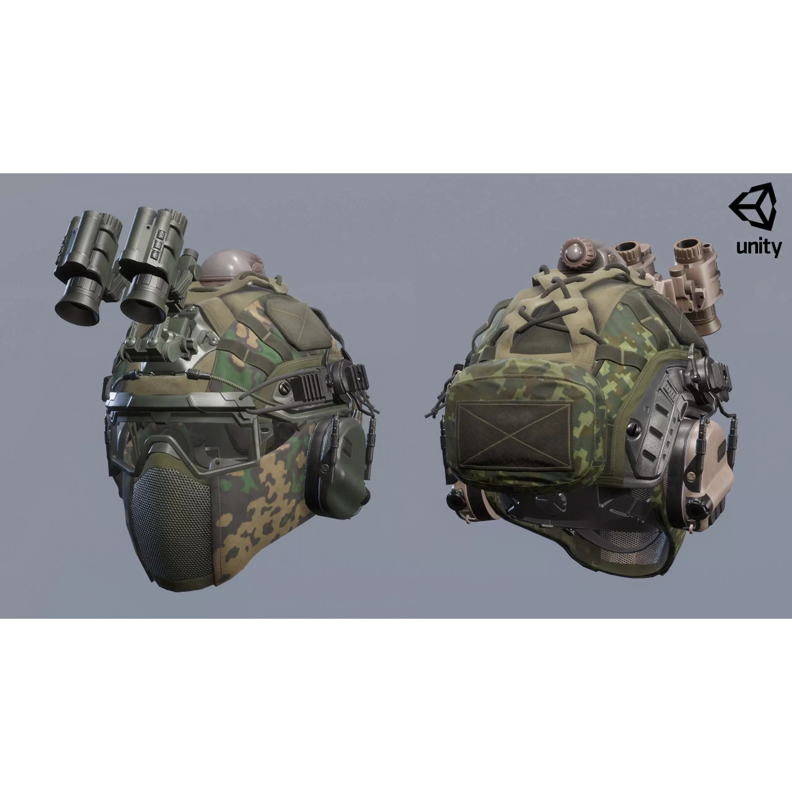 Tactical Helmet 3D Model – Low Poly Game-Ready PBR Asset, FBX - View 43