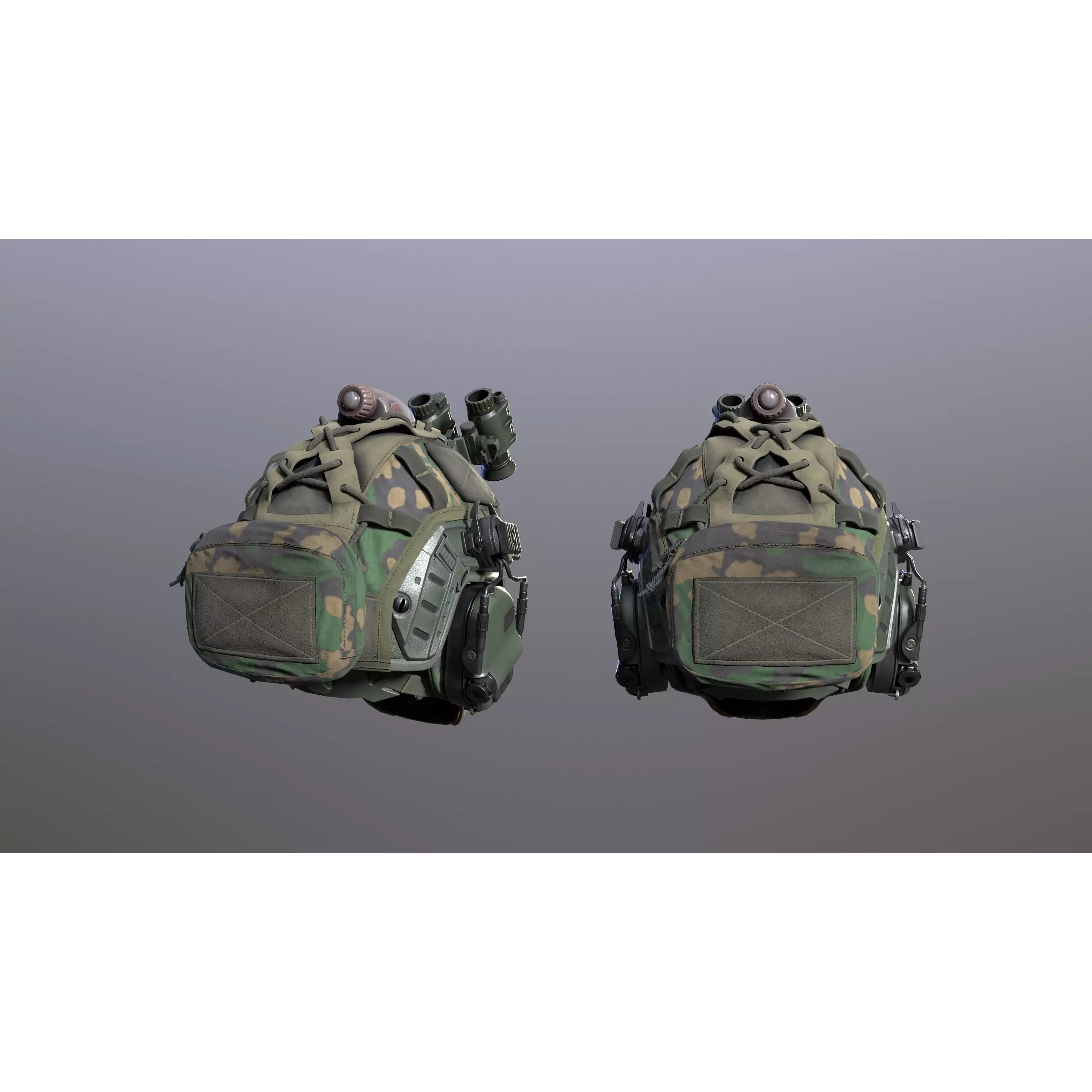Tactical Helmet 3D Model – Low Poly Game-Ready PBR Asset, FBX - View 6