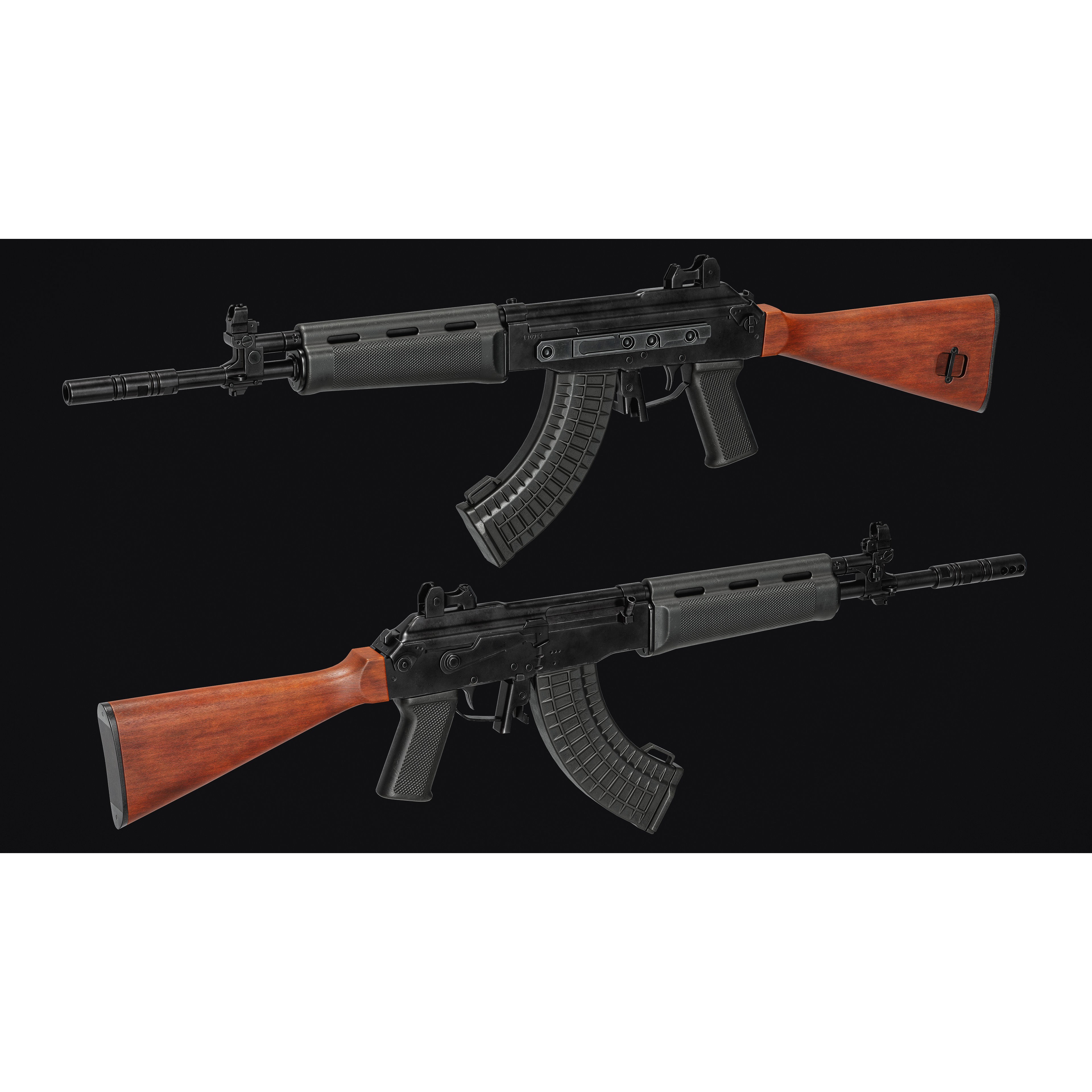 Sako RK95 TP 3D Model – Low Poly Military Rifle, FBX - View 10
