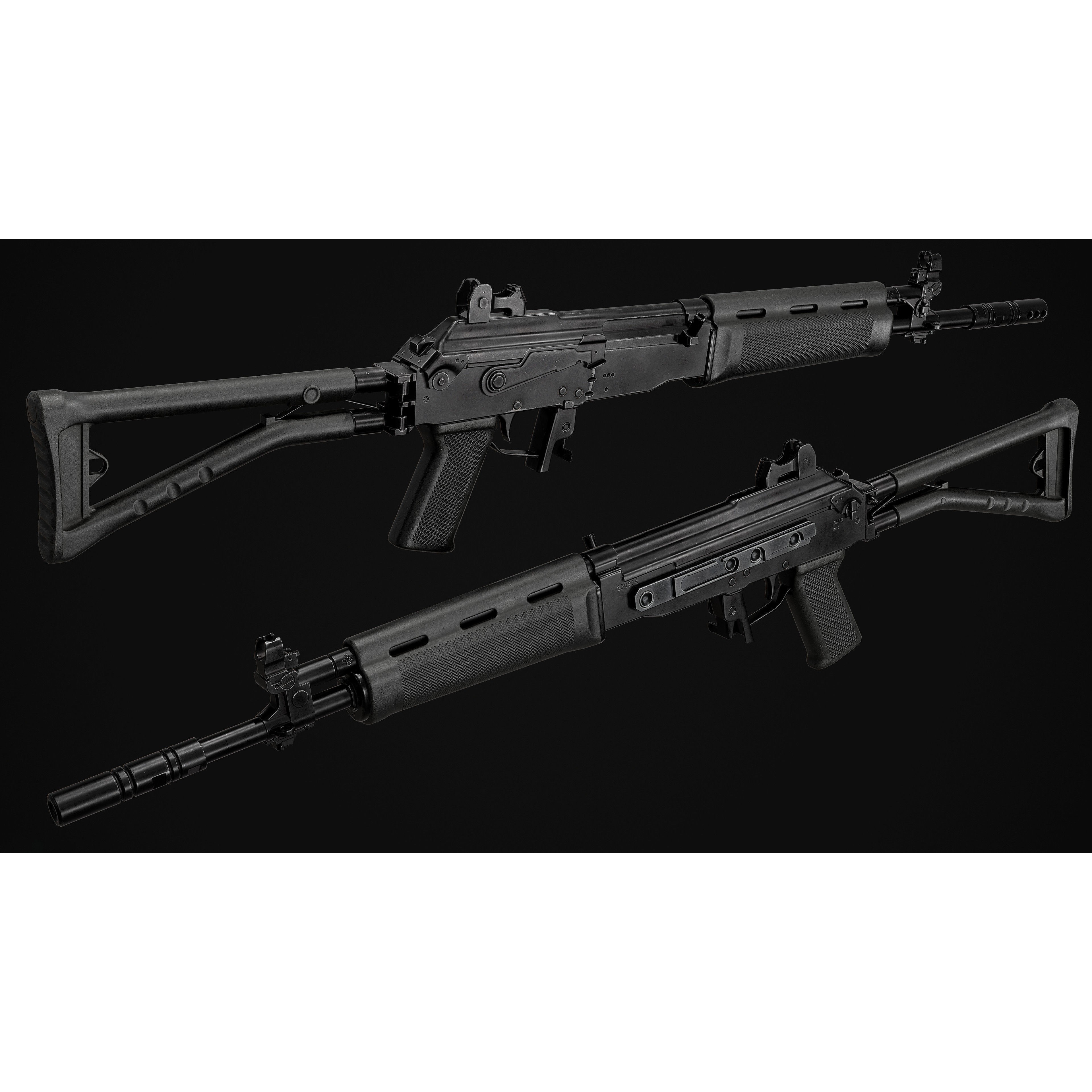 Sako RK95 TP 3D Model – Low Poly Military Rifle, FBX - View 6