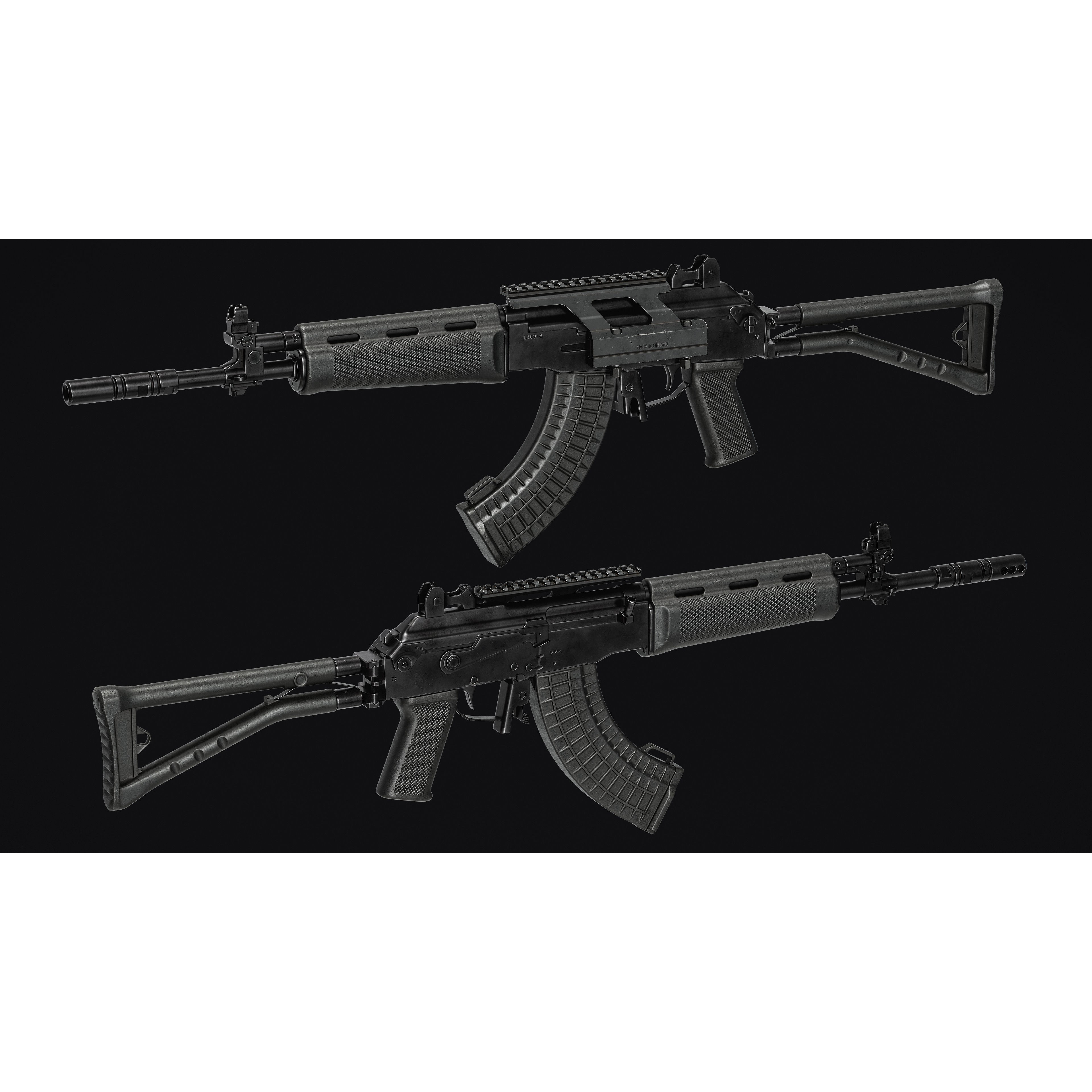 Sako RK95 TP 3D Model – Low Poly Military Rifle, FBX - View 9